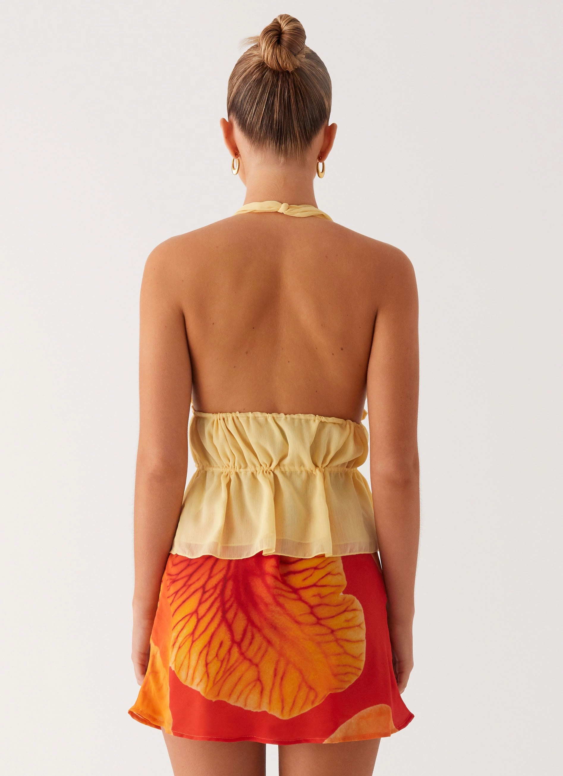 Seasonal Basic Seasonal Wear Breezy Palms Mini Skirt - Serene Orange