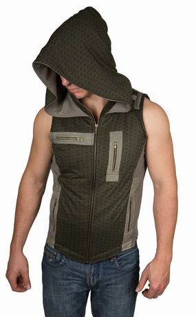 Water Resistant Design StretchableMaterial Geo Alien Vest