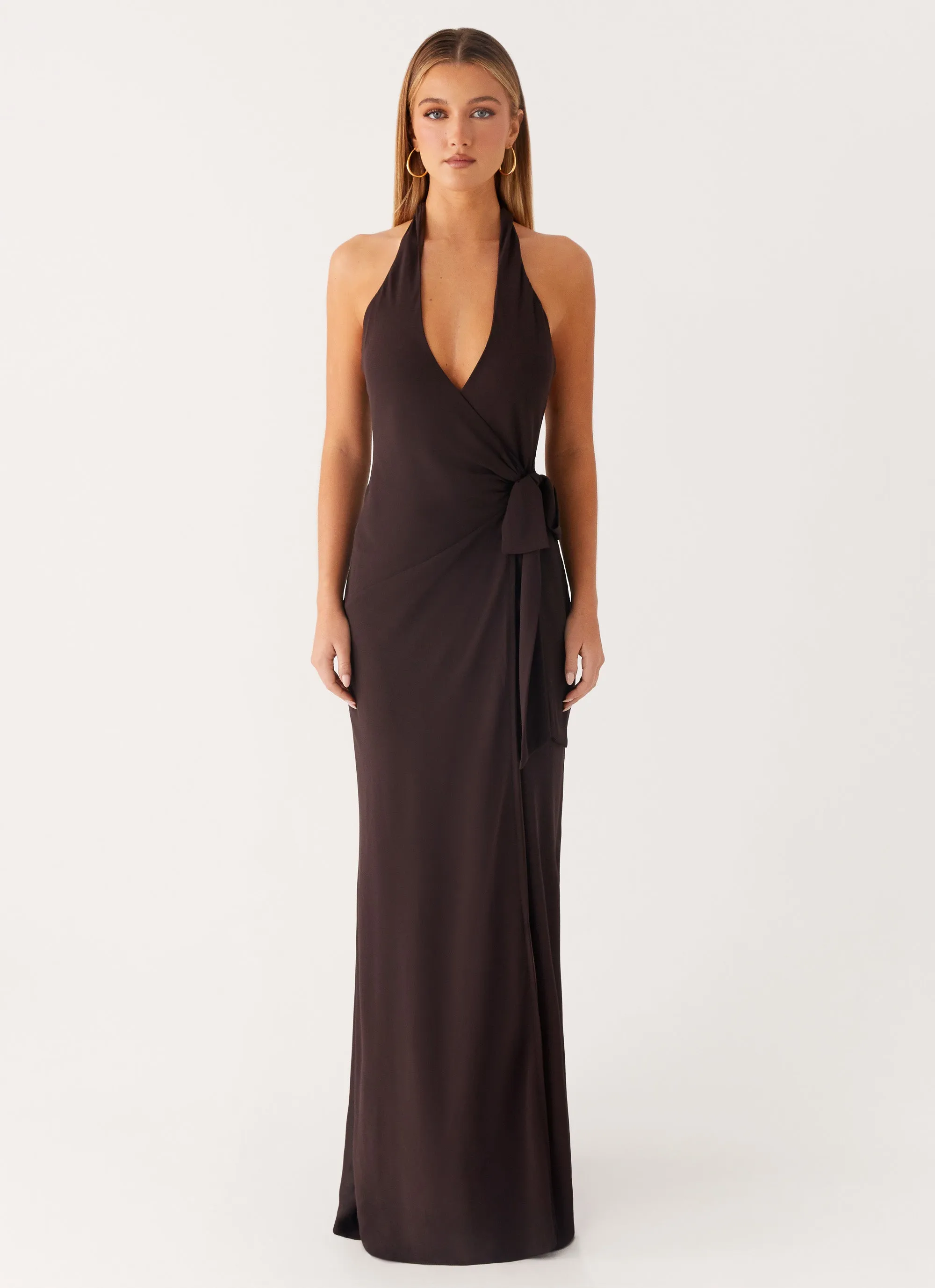 Vibrant Edge So Chic Maxi Dress - Cool Chocolate