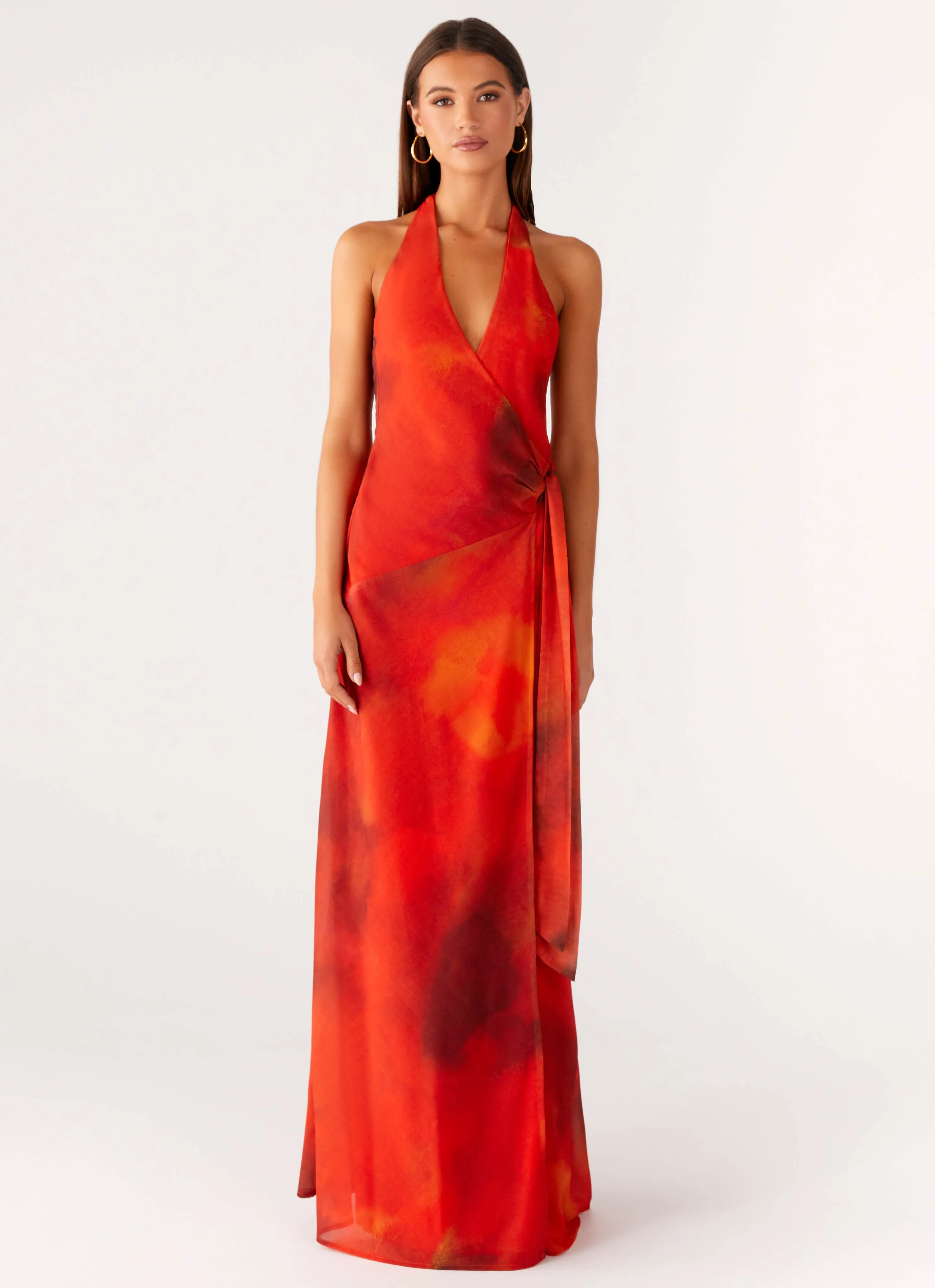 So Chic Maxi Dress - Scarlet Blur Tie-dye