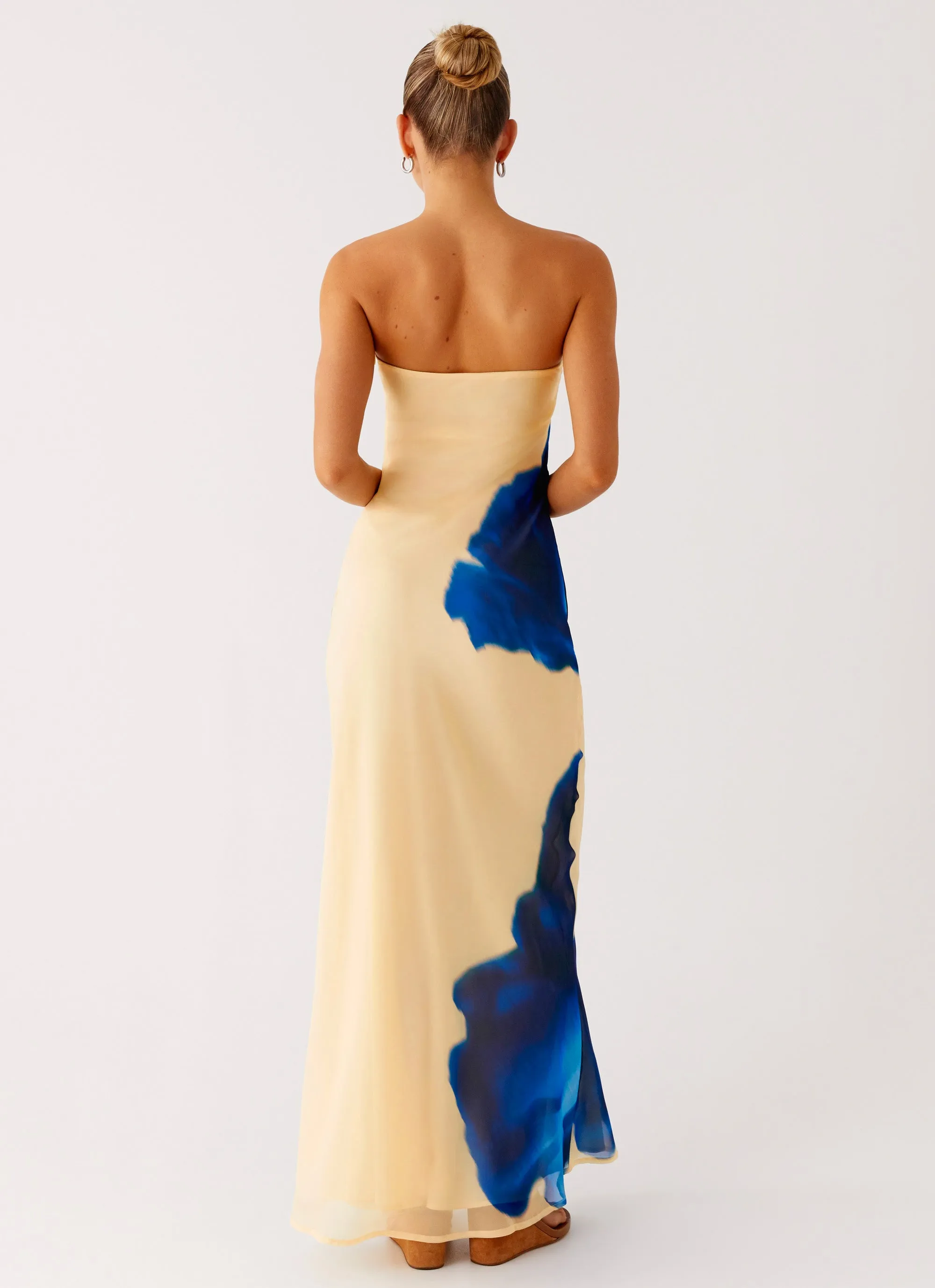 Casual and Smart So You Say Strapless Maxi Dress - Heirloom Floral