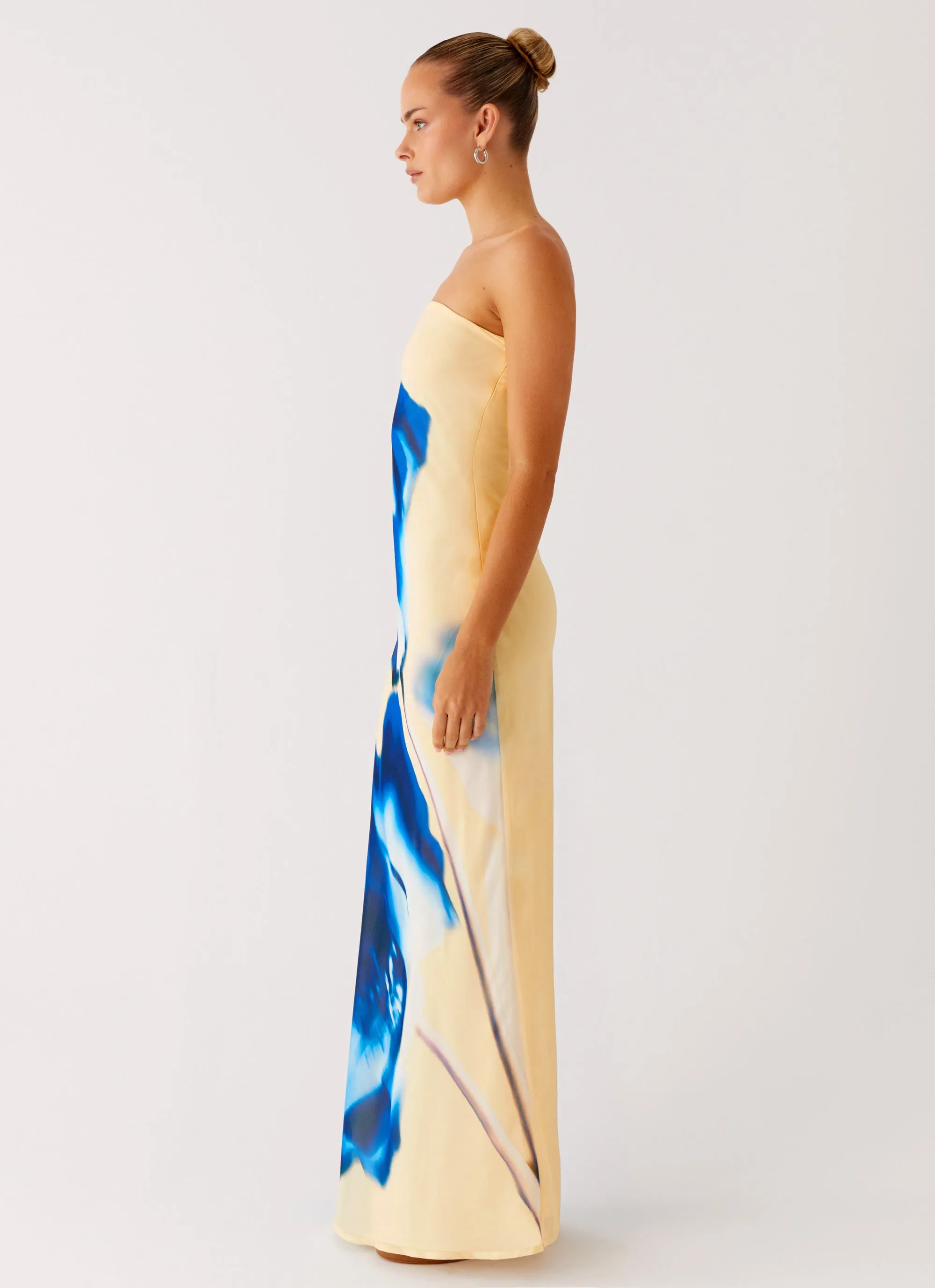 So You Say Strapless Maxi Dress - Heirloom Floral photo look Daywear Fit