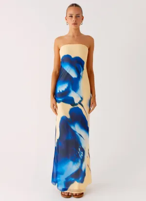 Soft Weave So You Say Strapless Maxi Dress - Heirloom Floral