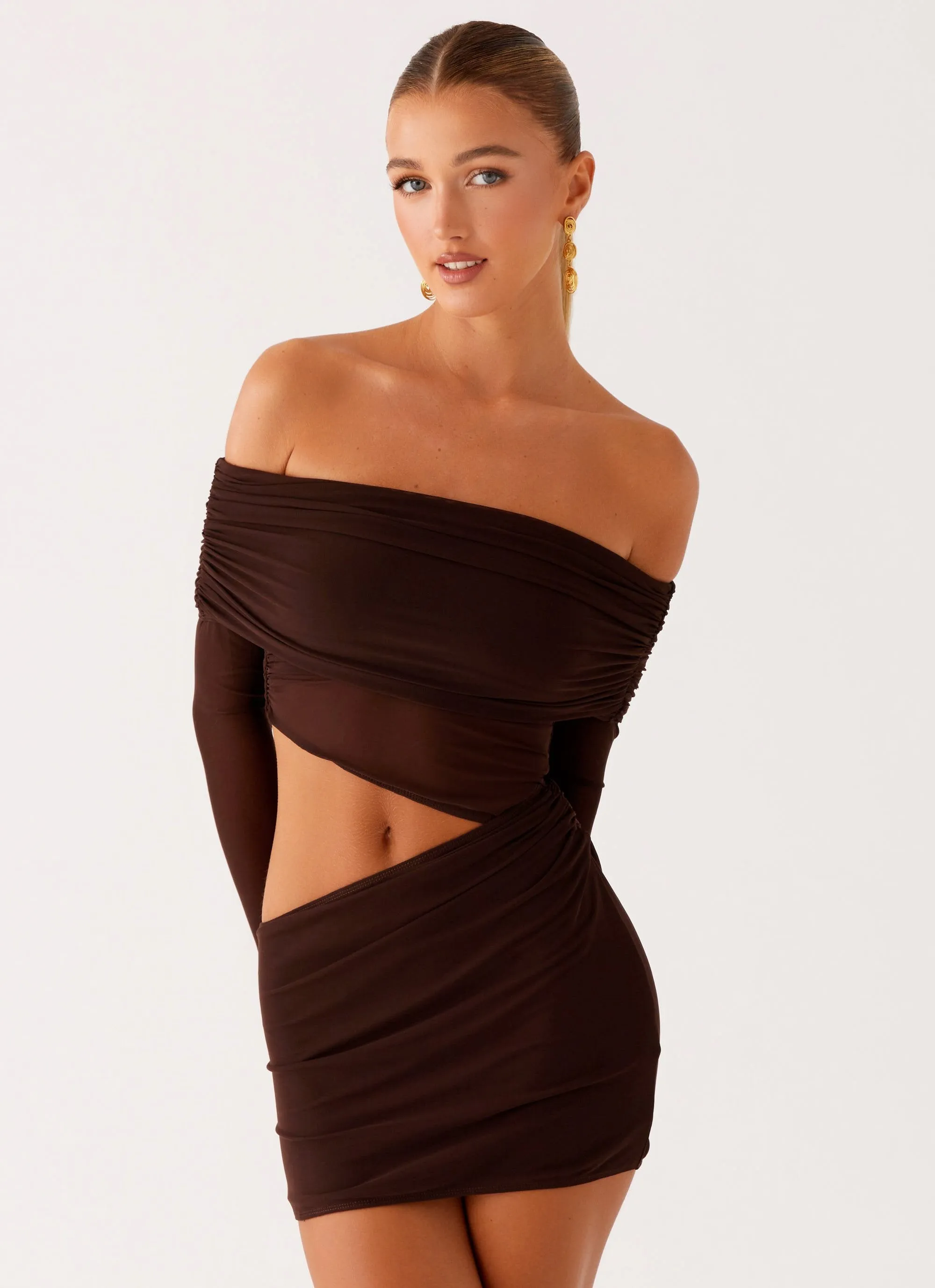 Emery Mini Dress - Chocolate Layer Base Soft Contour
