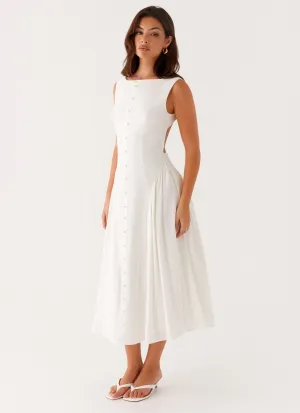 Sleek and Sleek Romantic Hour Maylah Midi Dress - White