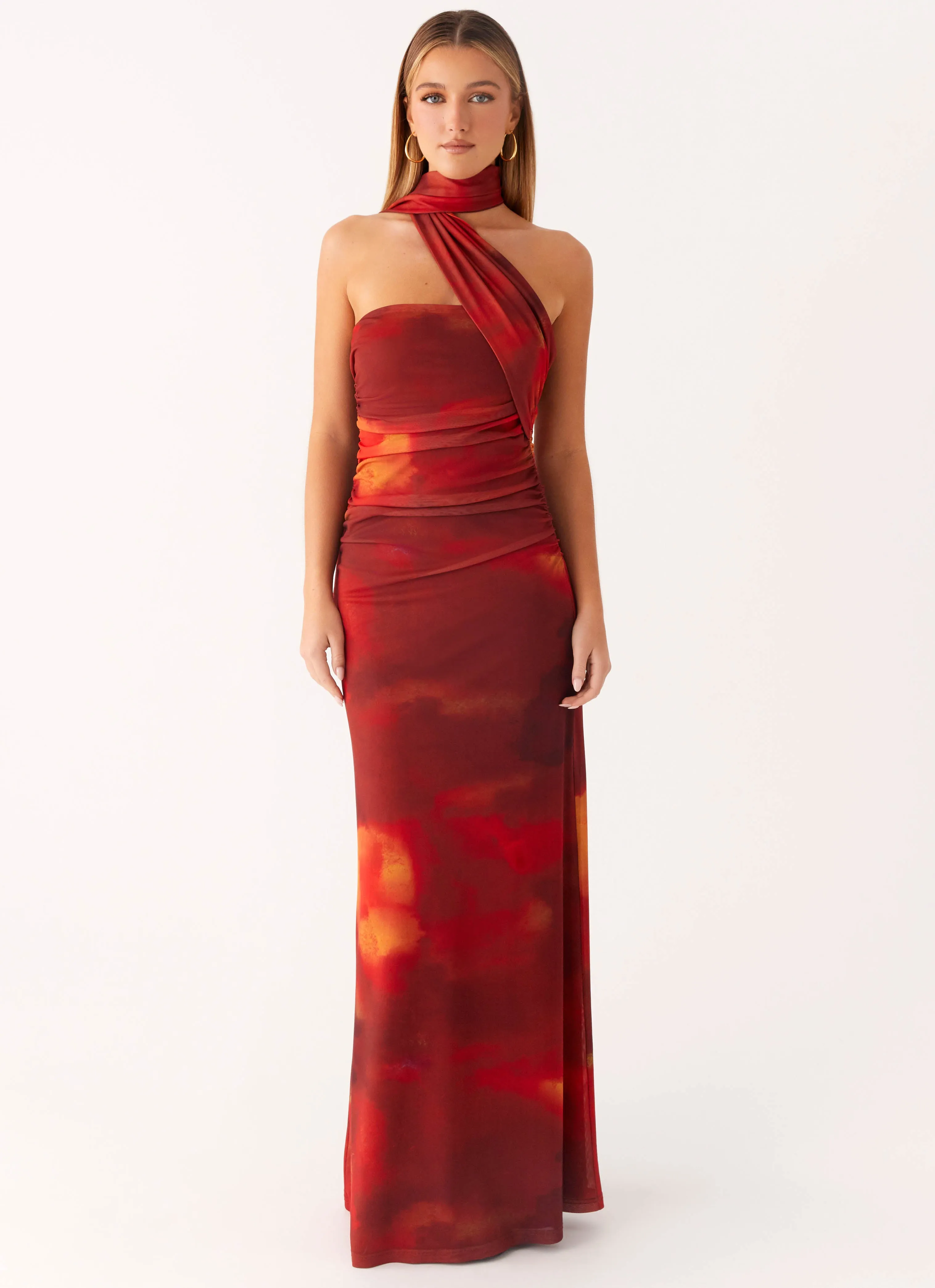 Songbird Maxi Dress - Scarlet Blur Smooth Fit