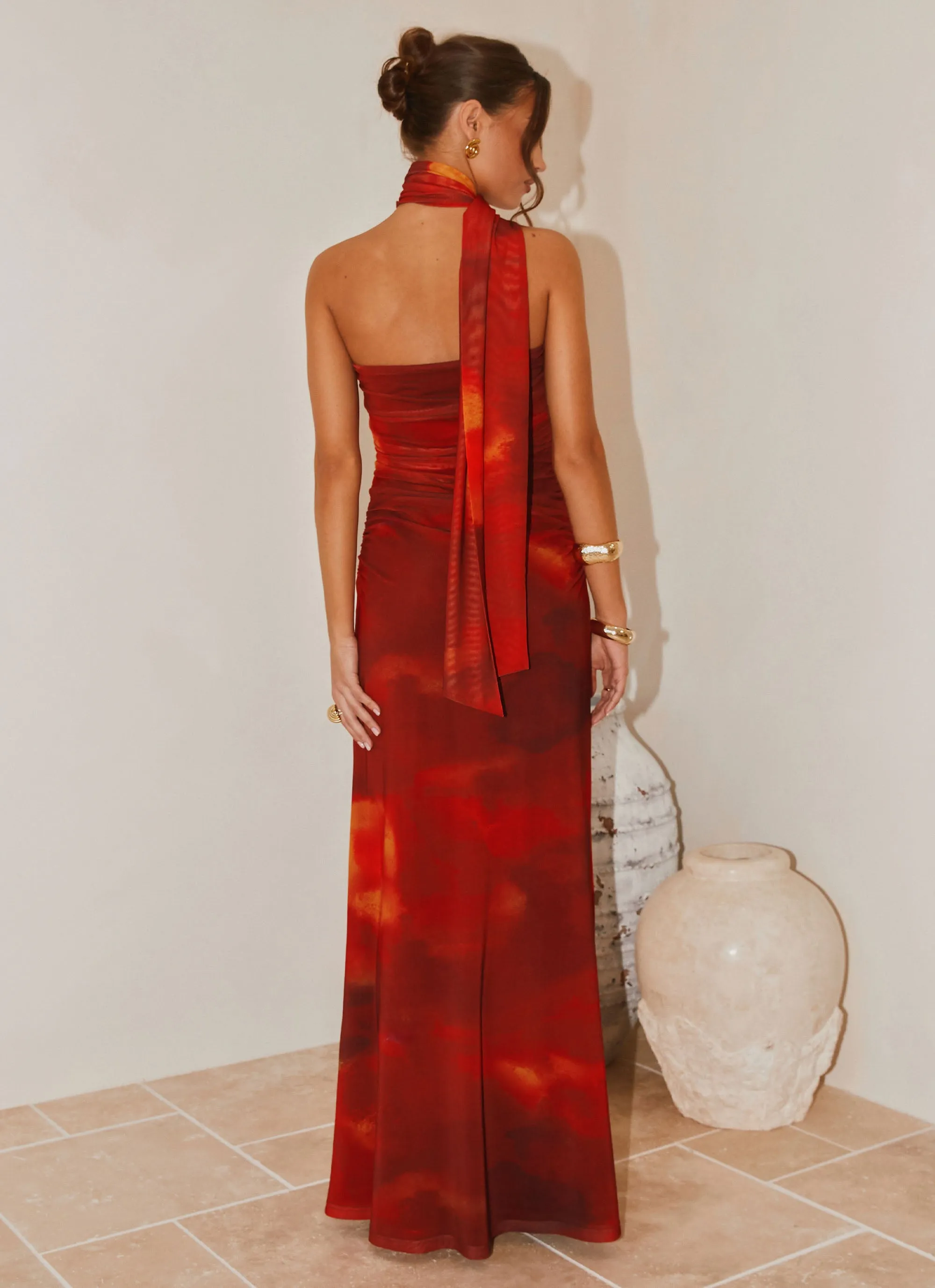 Sister Glow Elegant knee-length dress Songbird Maxi Dress - Scarlet Blur
