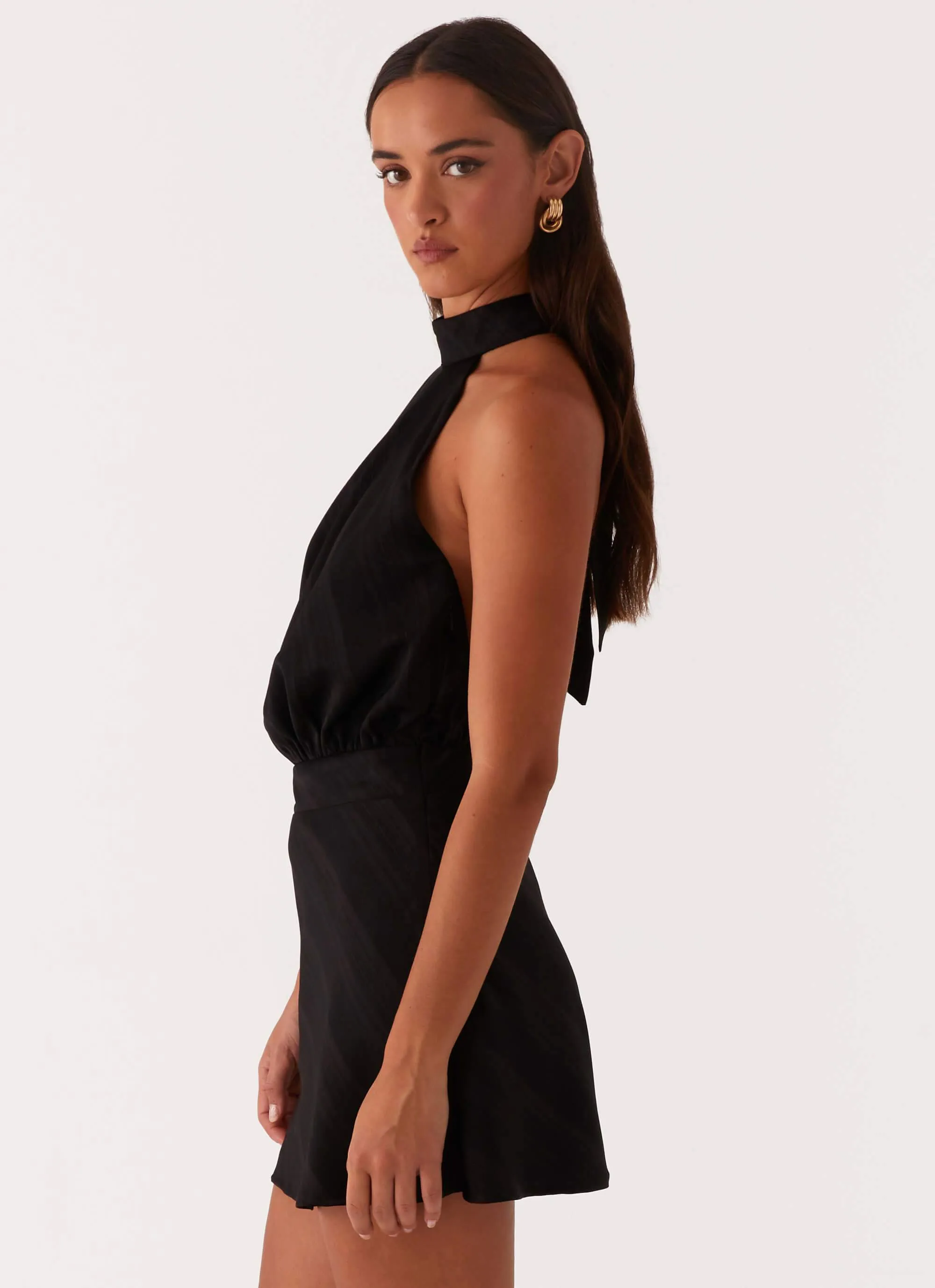 Camera Shy Mini Dress - Black Easy Pairing packable
