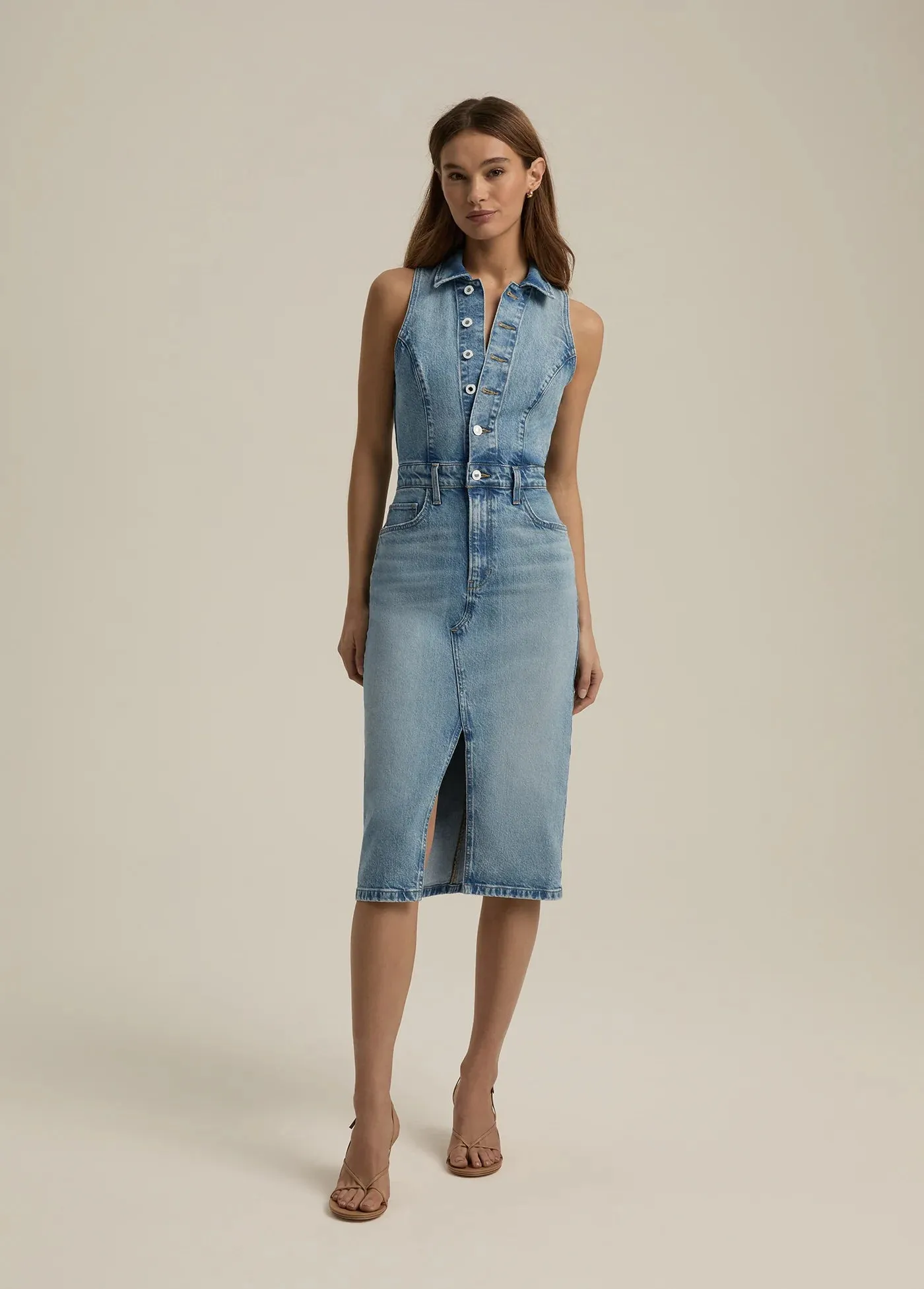 Favorite Daughter The Halter City Dress Match Quick Tassel-Detail