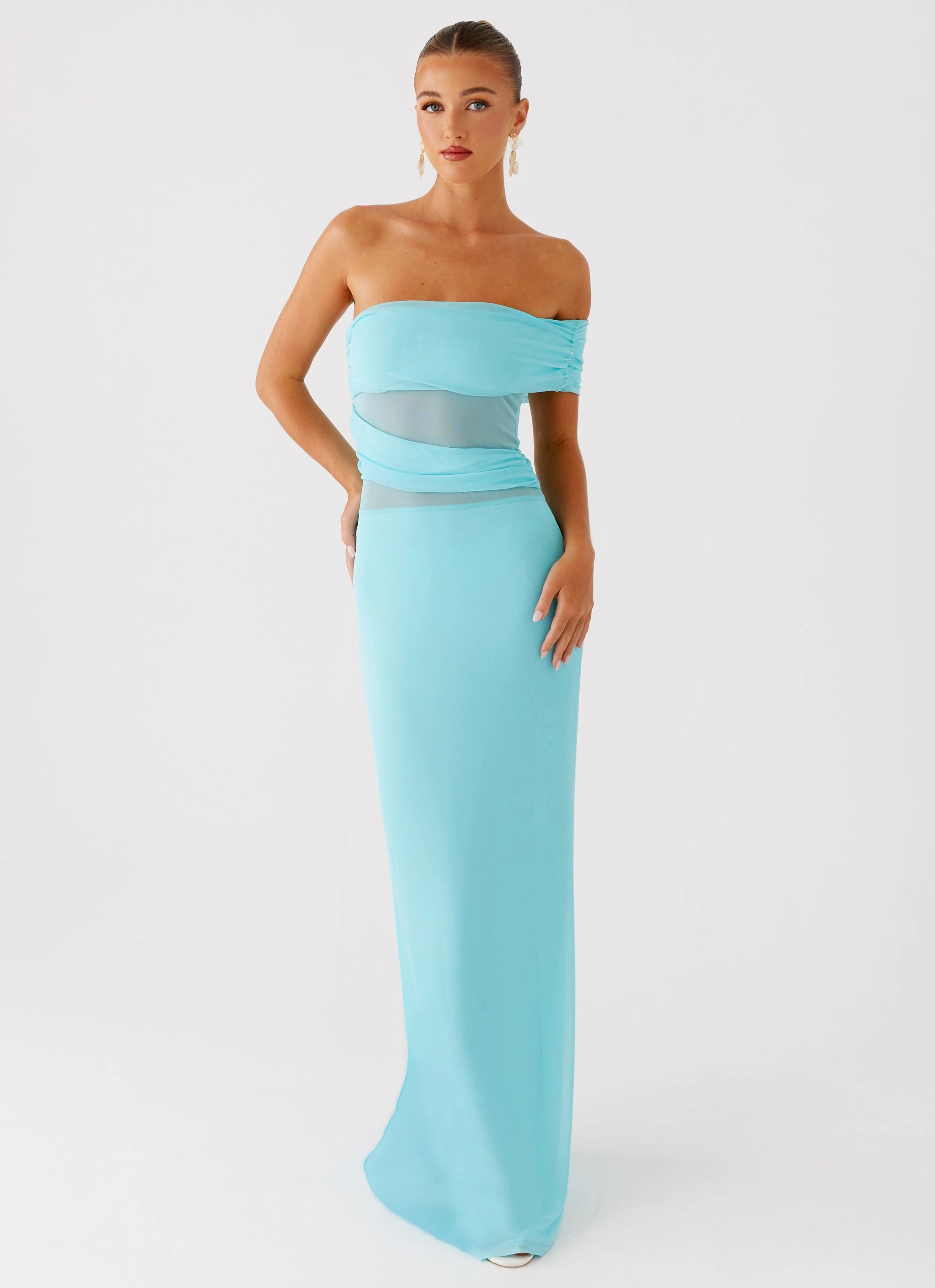 Comfortable travel dress Lumi Maxi Dress - Turquoise