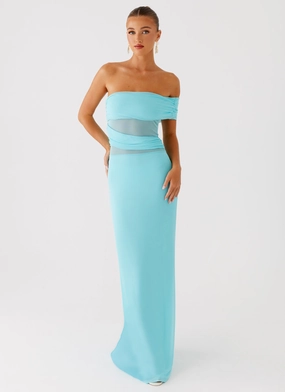 Comfortable travel dress Lumi Maxi Dress - Turquoise