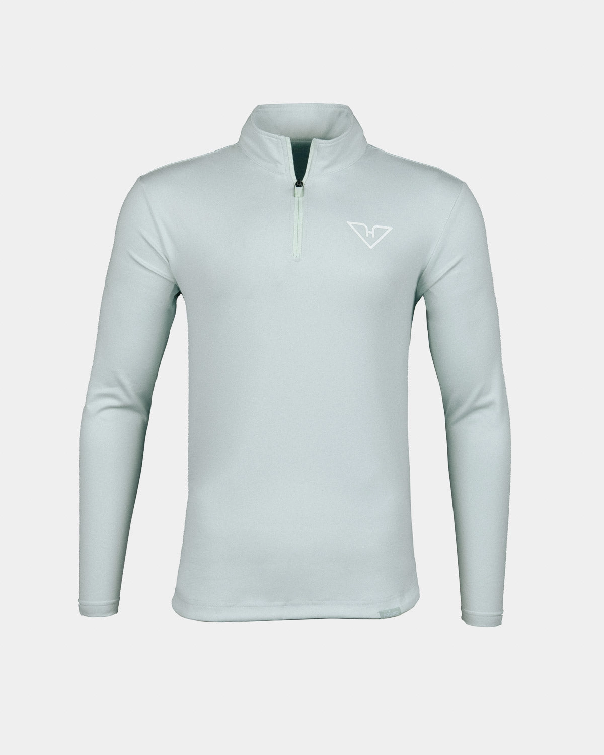 Soft Green HyFlyers Quarter Zip Anti Bacterial Layer VentedBack