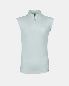 WideNeckOpening Soft Green HyFlyers Quarter Zip Vest