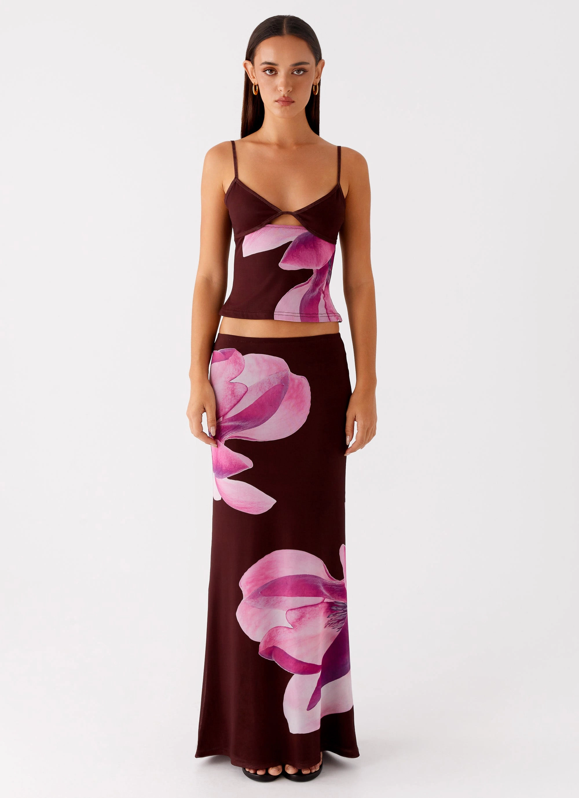 Alpha Maxi Skirt - Dark Chocolate Ultra Soft
