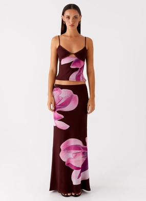 Alpha Maxi Skirt - Dark Chocolate Ultra Soft