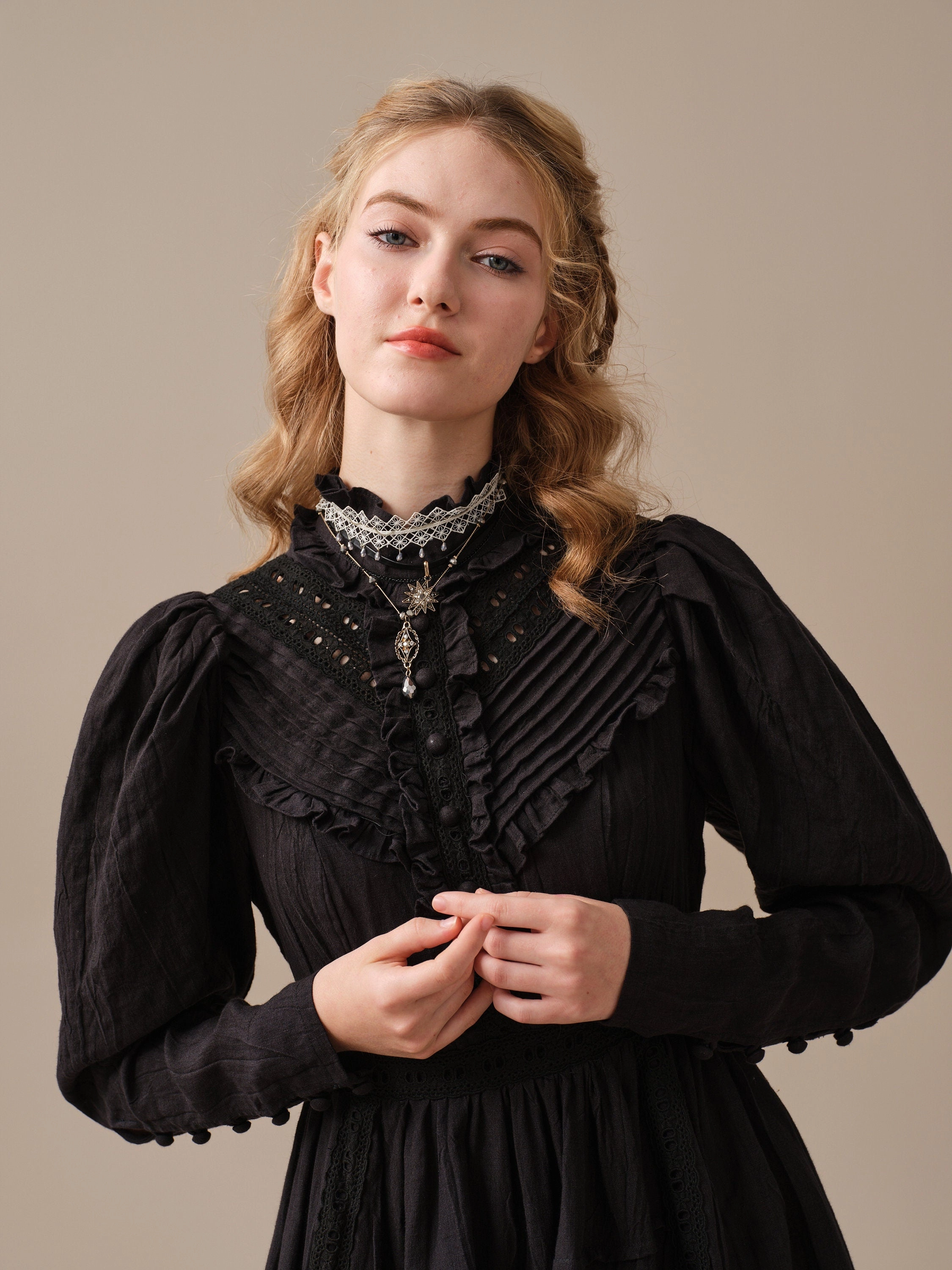 MARY 18 | VINTAGE LINEN DRESS GOWN Relaxed Wear Timeless Comfort