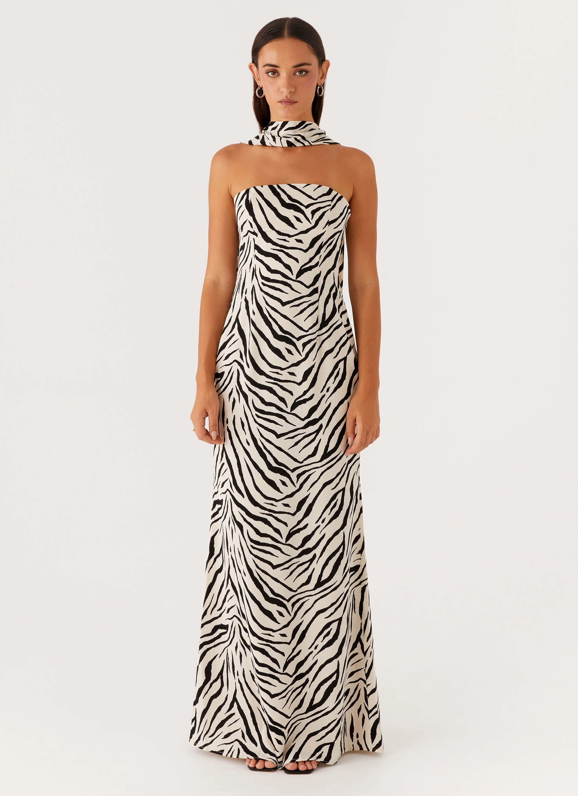 Jigsaw Strapless Maxi Dress - Zebra Smooth Tone Light Shape