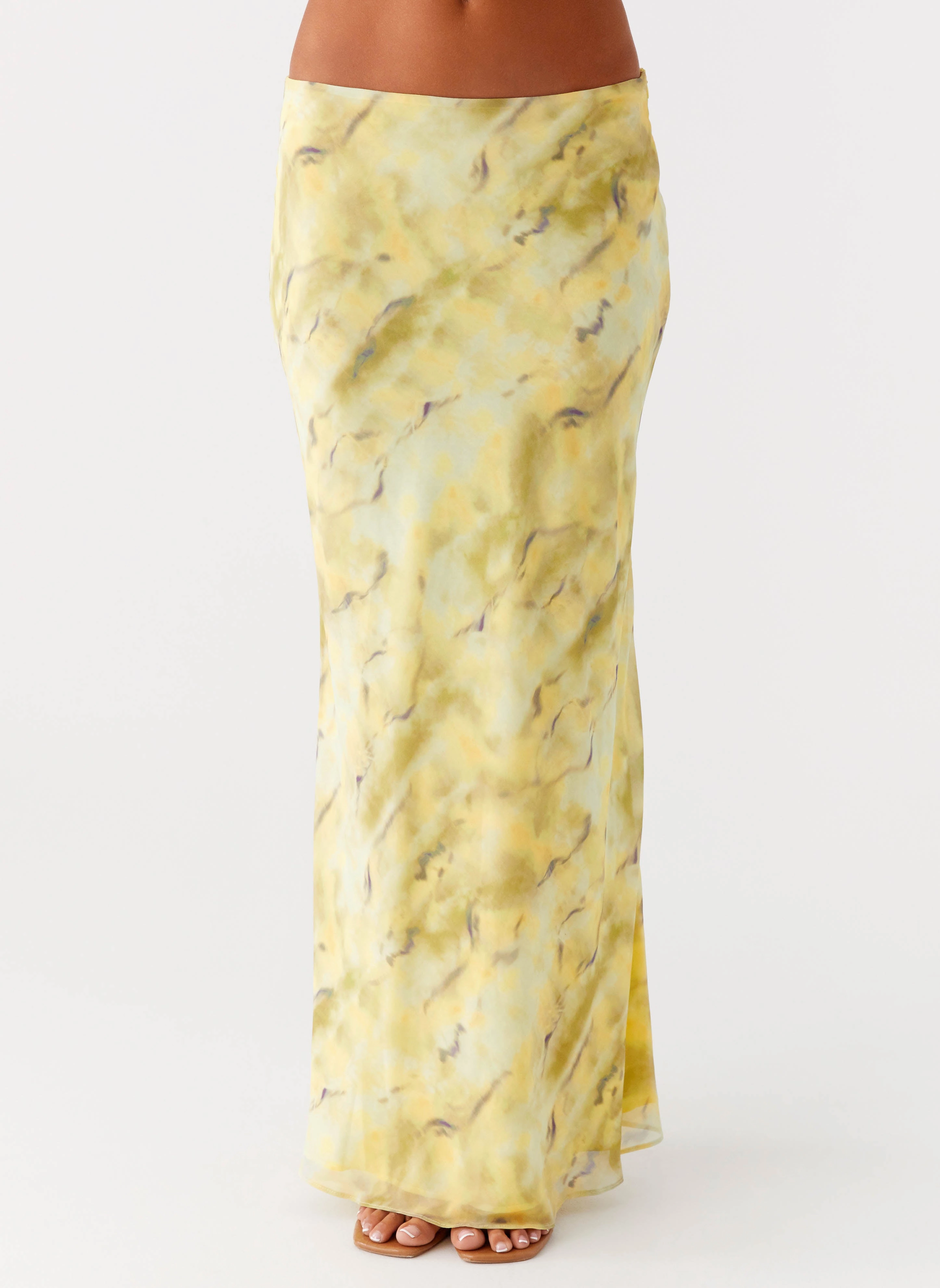 Essential Fit Kylo Low Rise Maxi Skirt - Yellow Tie Dye