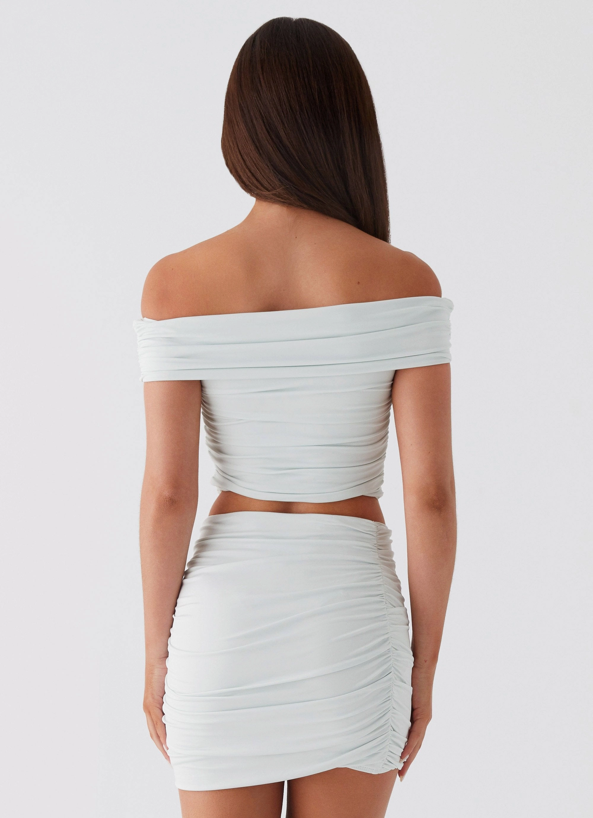 Whispering Rose Top - Sage Stand Up Collar