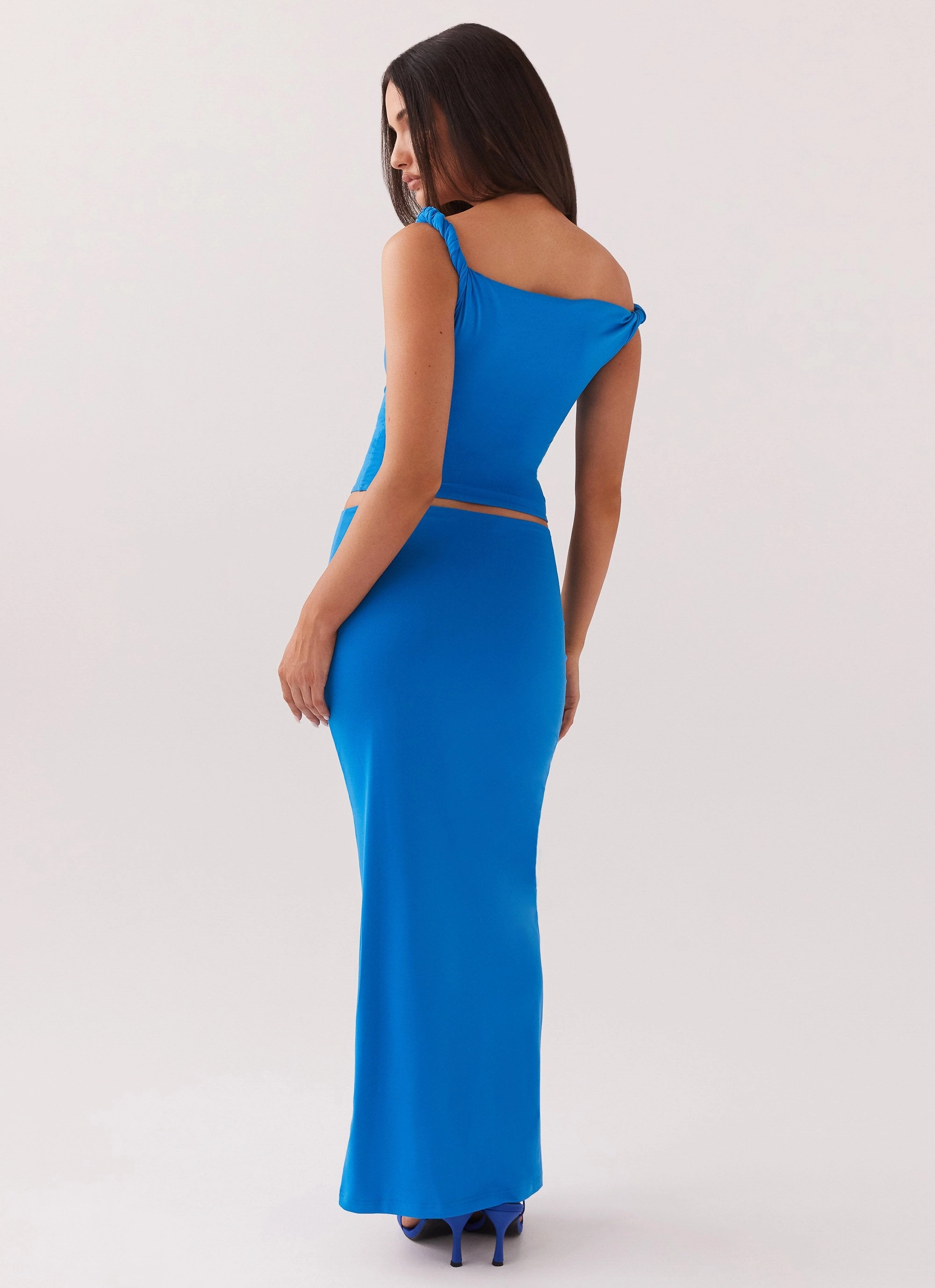 Solace Soul Maxi Skirt - Cobalt Anti Static Fabric Cozy Movement