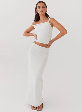 Chill Comfort Fit Solace Soul Maxi Skirt - Ivory
