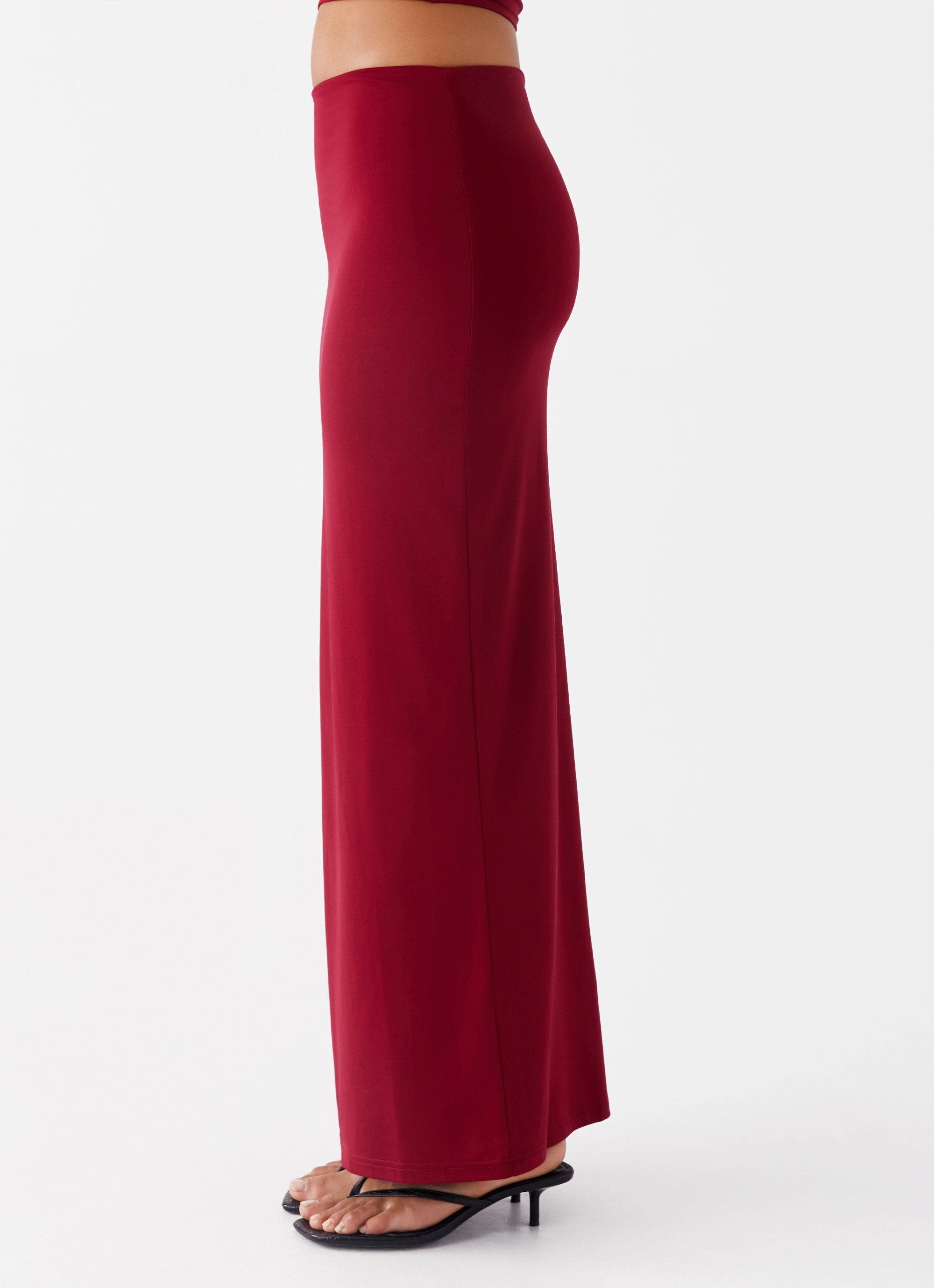 Solace Soul Maxi Skirt - Maroon Trendy Cut