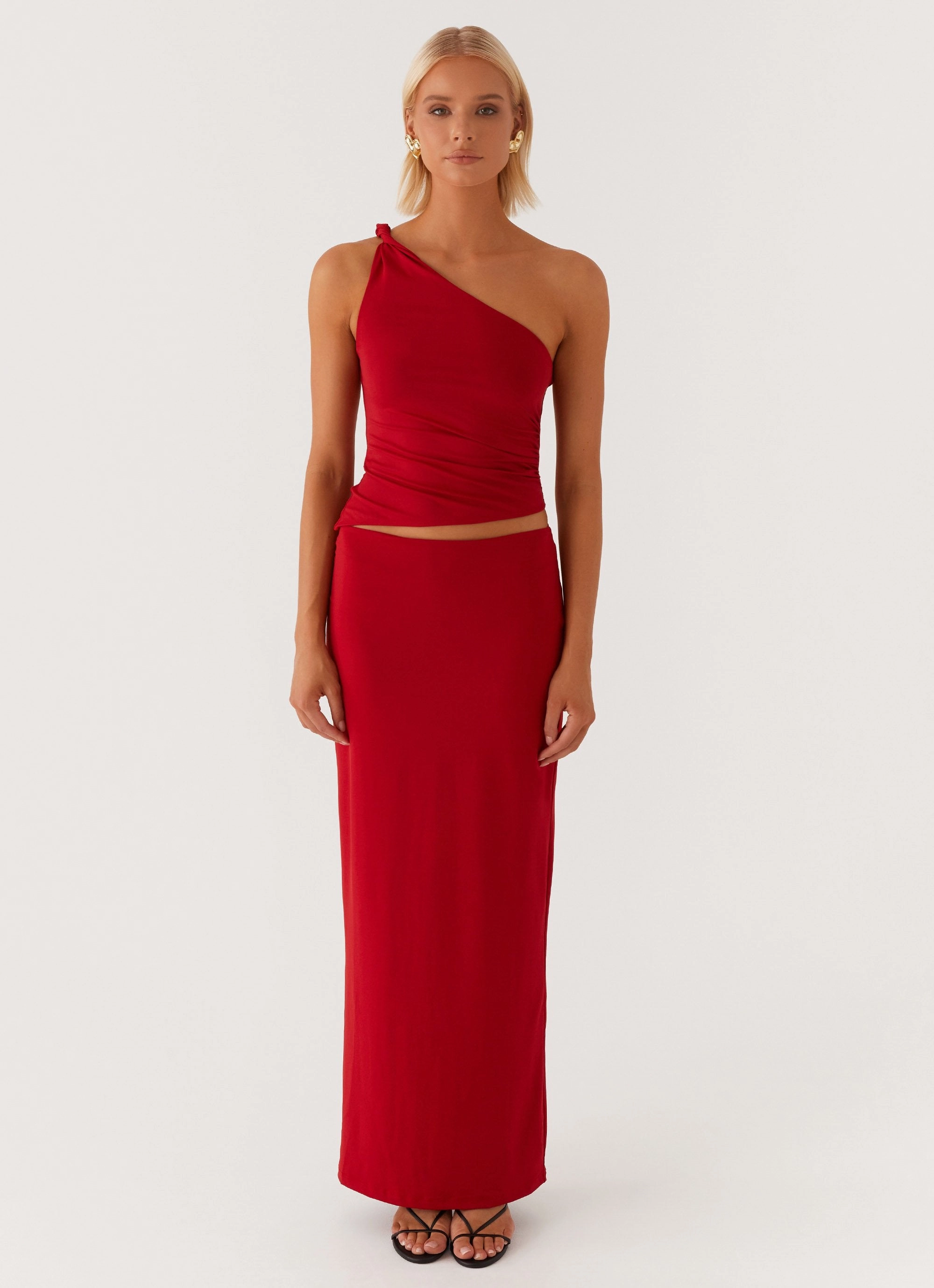 Solace Soul Maxi Skirt - Red Quick Release Buckle breathable panels
