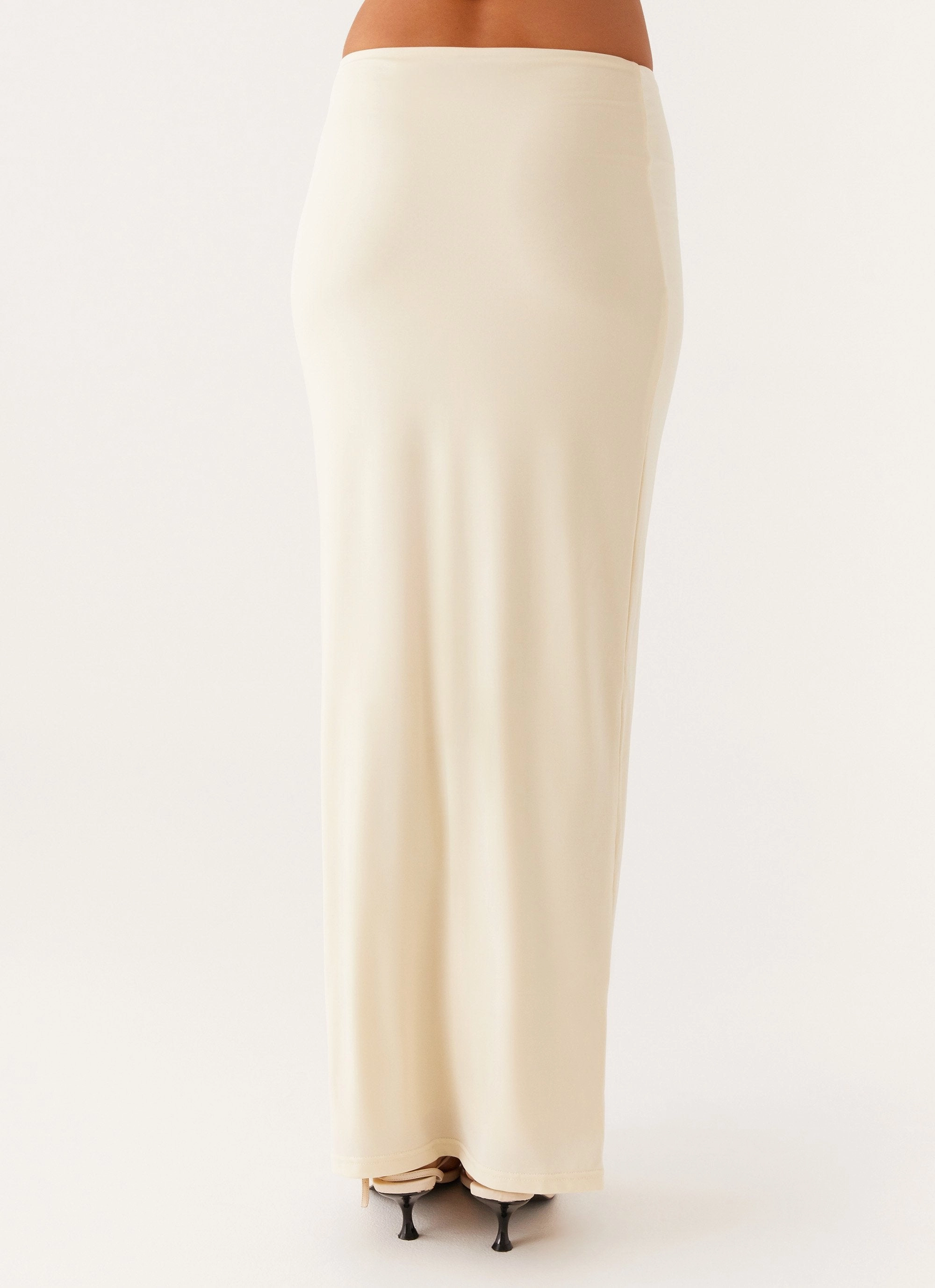 Solace Soul Maxi Skirt - Yellow Flexible Waistband
