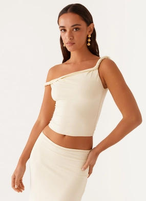 Solace Soul Twist Shoulder Top - Yellow UVProtection Coating Flatlock Seams