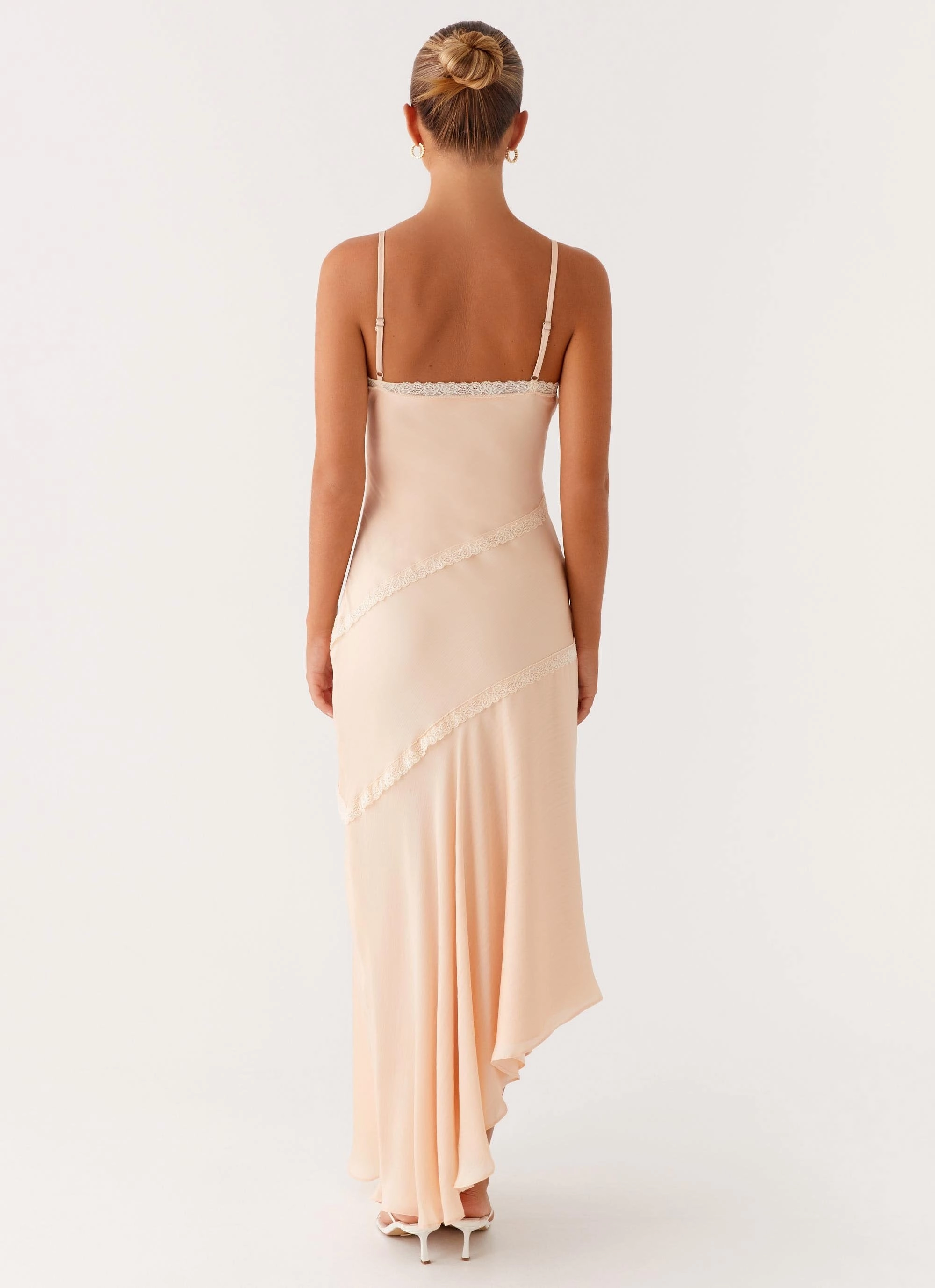 Solana Maxi Dress - Peach Sleek and Flattering