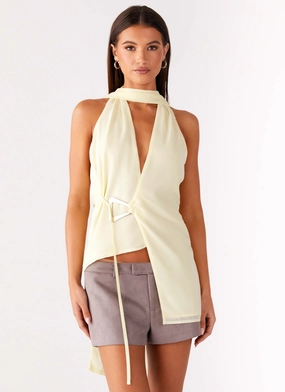 Compact Stitching Sporty Cardigan Solari Scarf Top - Yellow