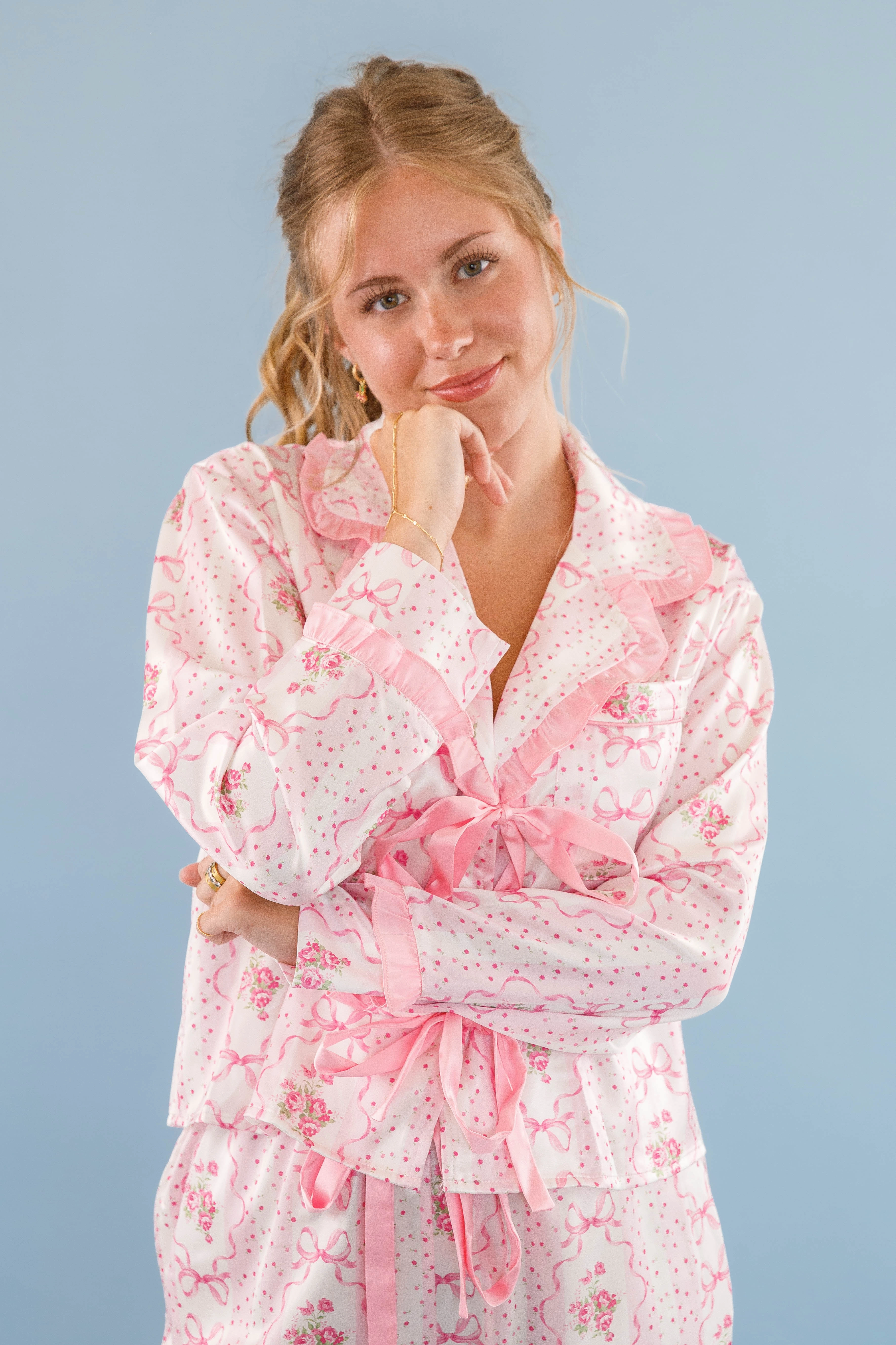 WrinkleResistantWeave QuickRelease Fastener Rom-Com Marathon Pajama Top