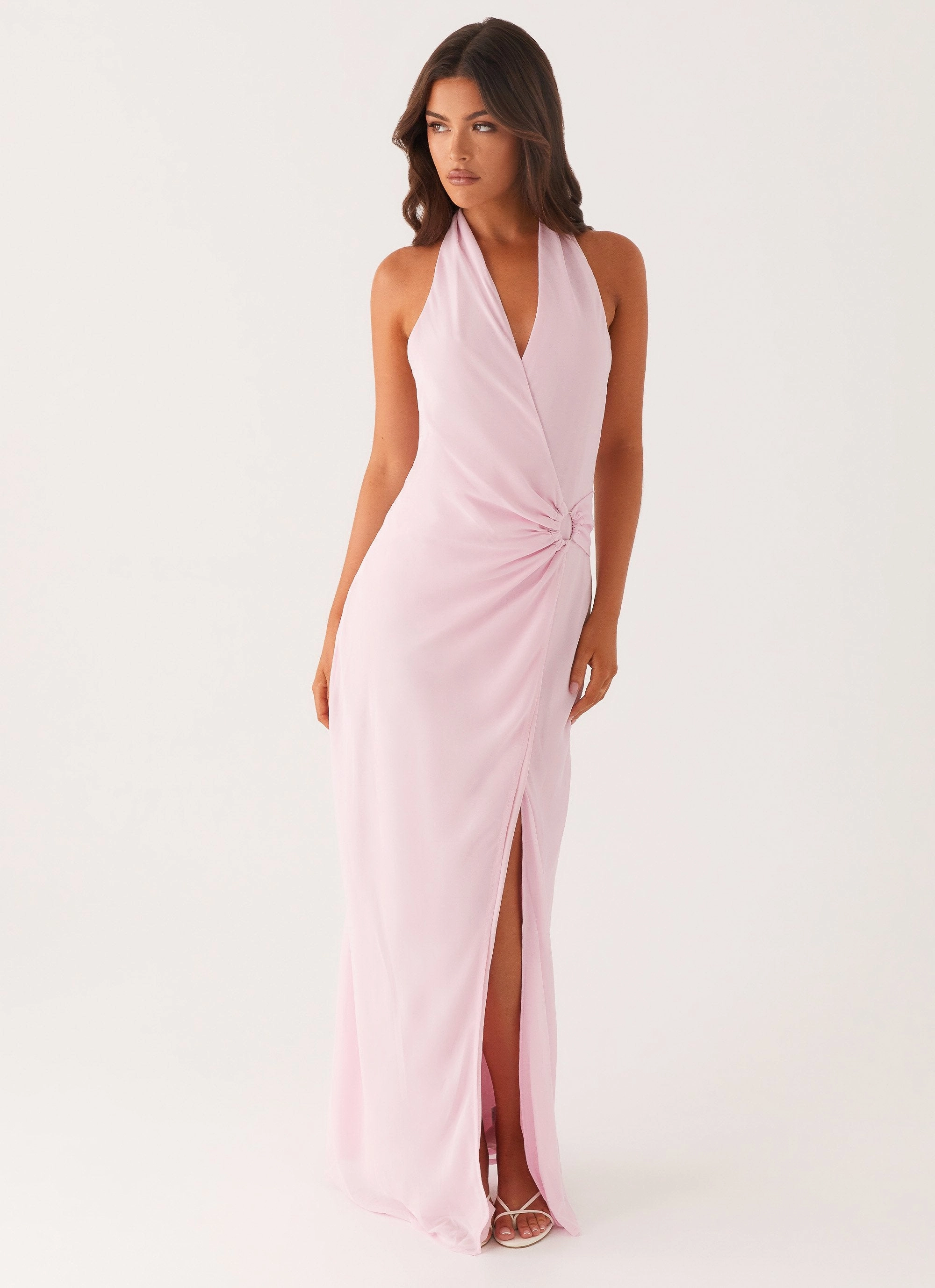 Night Mood Poised Vibe Somebody To You Maxi Dress - Pastel Pink