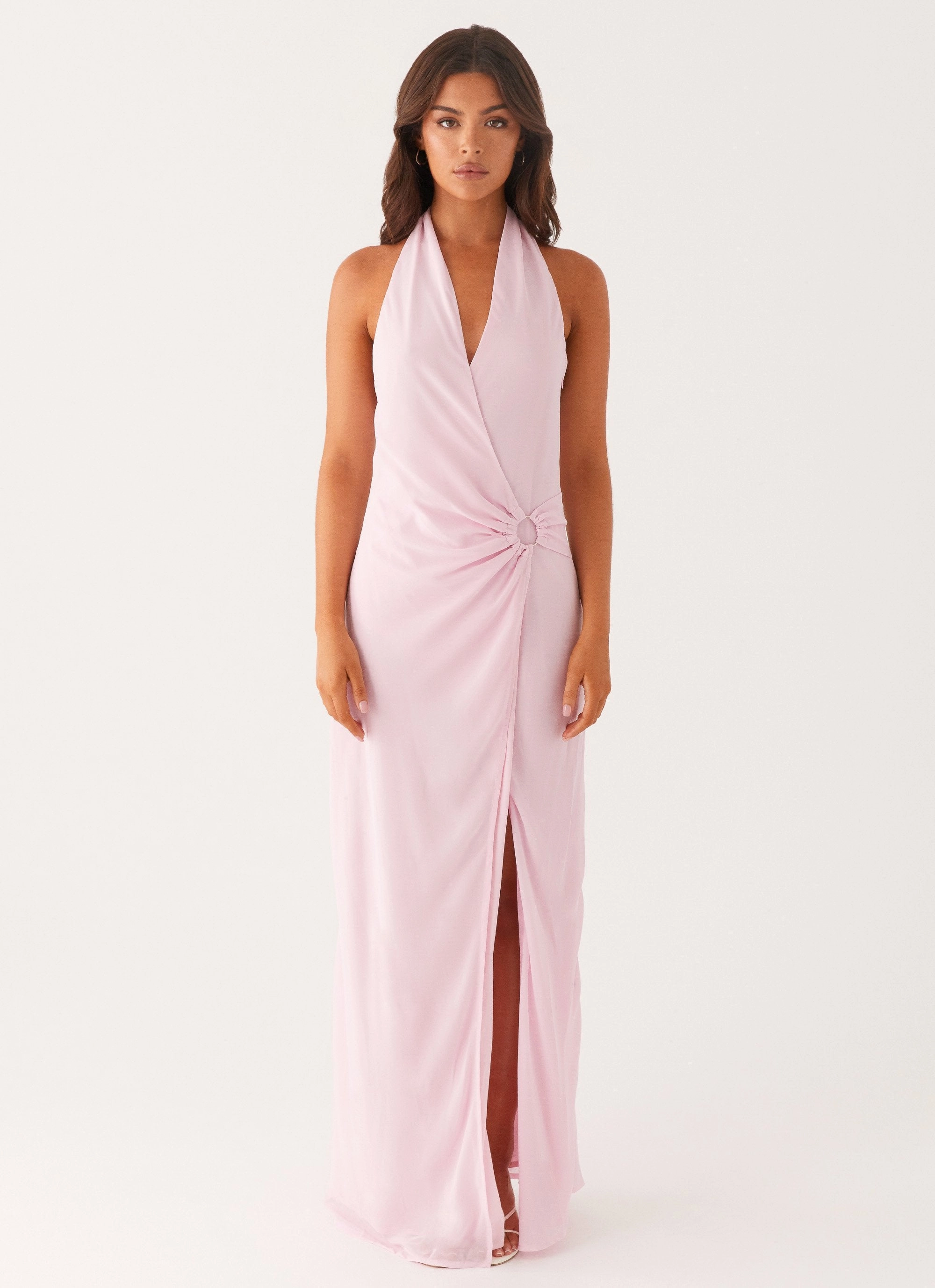 Somebody To You Maxi Dress - Pastel Pink Wide Swing