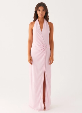 Somebody To You Maxi Dress - Pastel Pink Wide Swing