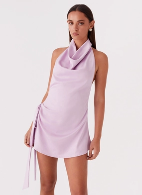 Interchangeable-Detail Something About You Mini Dress - Lilac