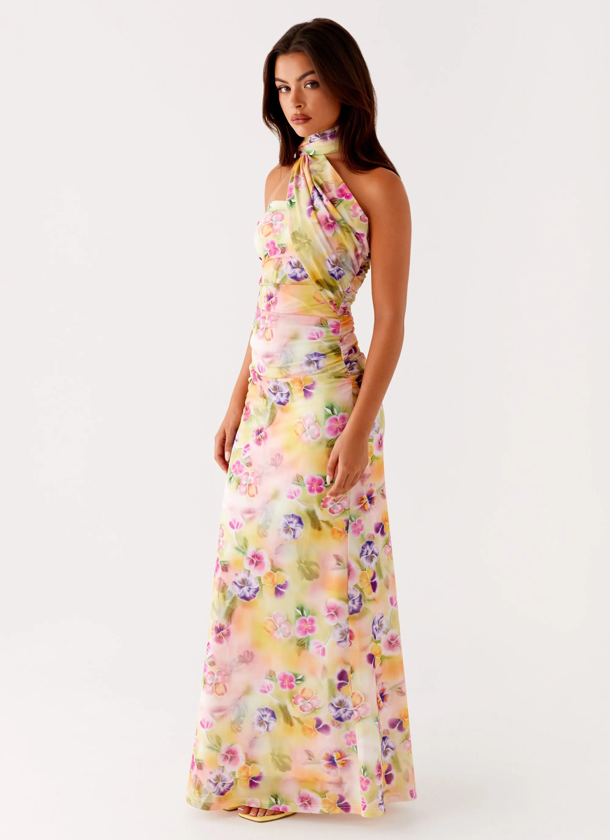 Songbird Maxi Dress - Sunburst Floral Sunny Lace