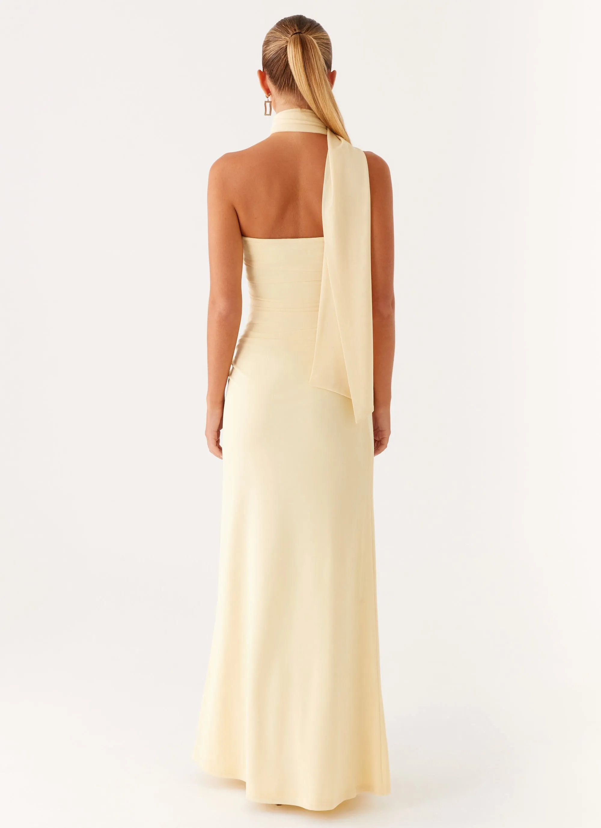 Songbird Maxi Dress - Yellow Light Soft Dreamy Look