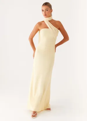 Songbird Maxi Dress - Yellow Silky Layer