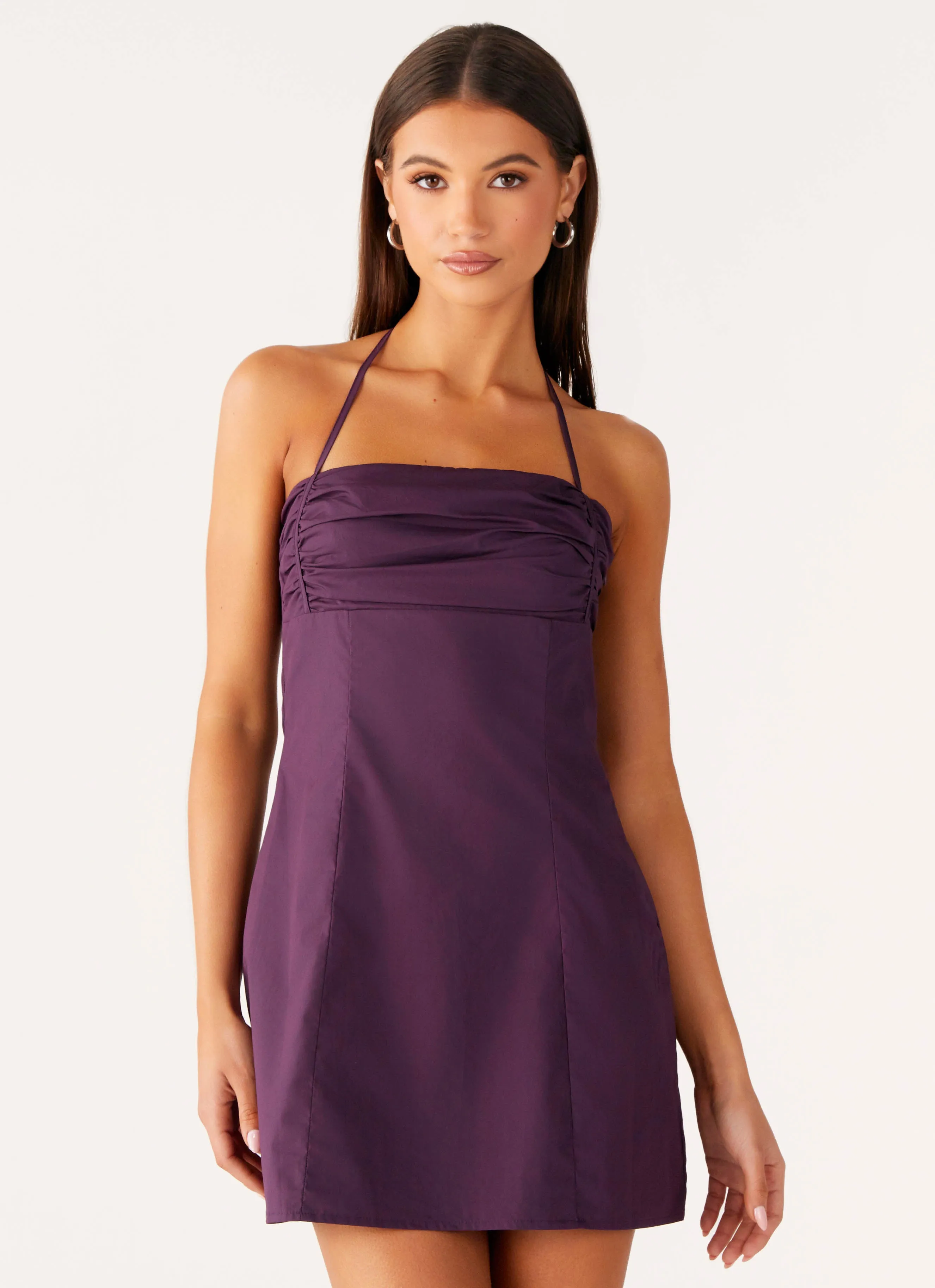 Sonique Mini Dress - Plum Body Flow