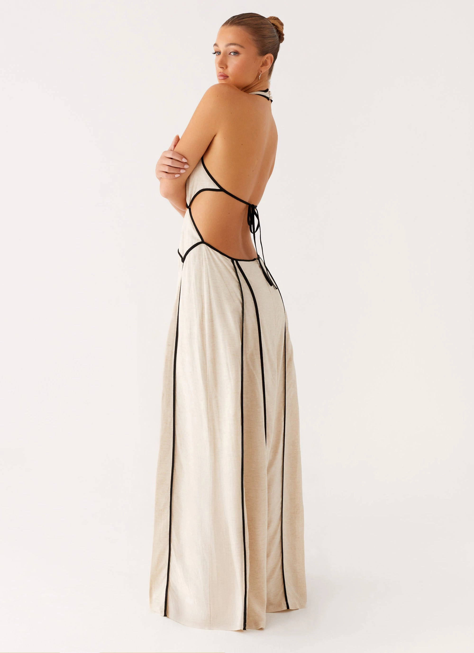 Sonnet Maxi Dress - Oatmeal Versatile Layer Wear relaxed shape