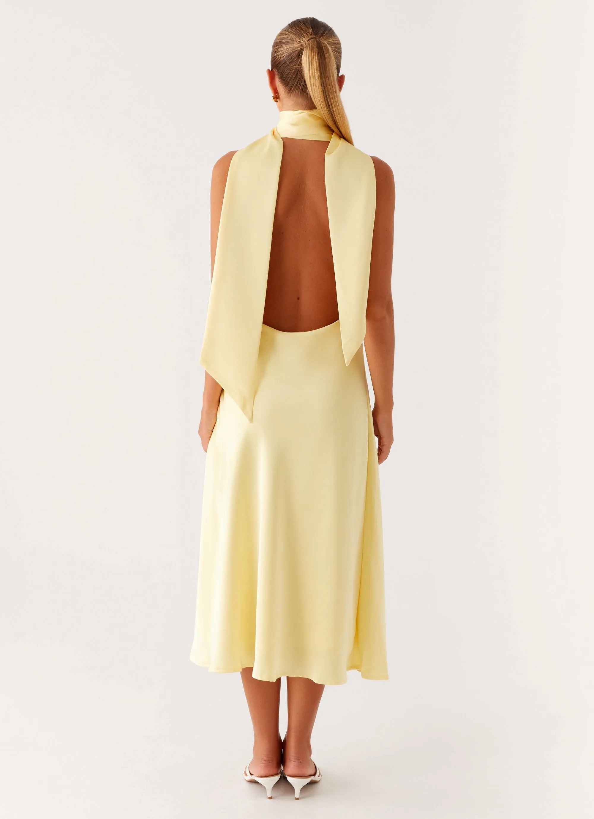 Zip Closure Cozy Layers Sonny Midi Dress - Yellow