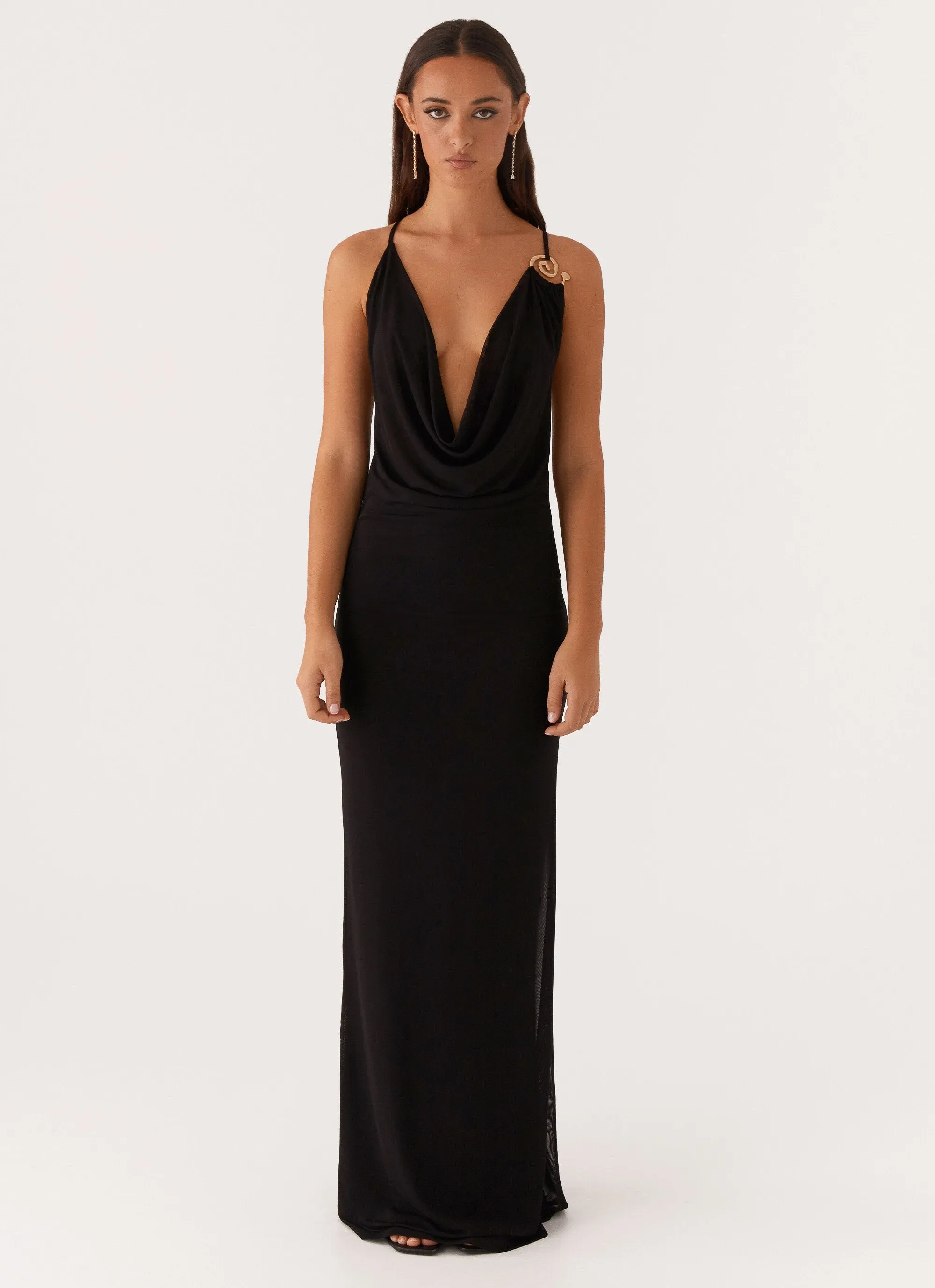 Game Player Maxi Dress - Black BiasCutSilhouette