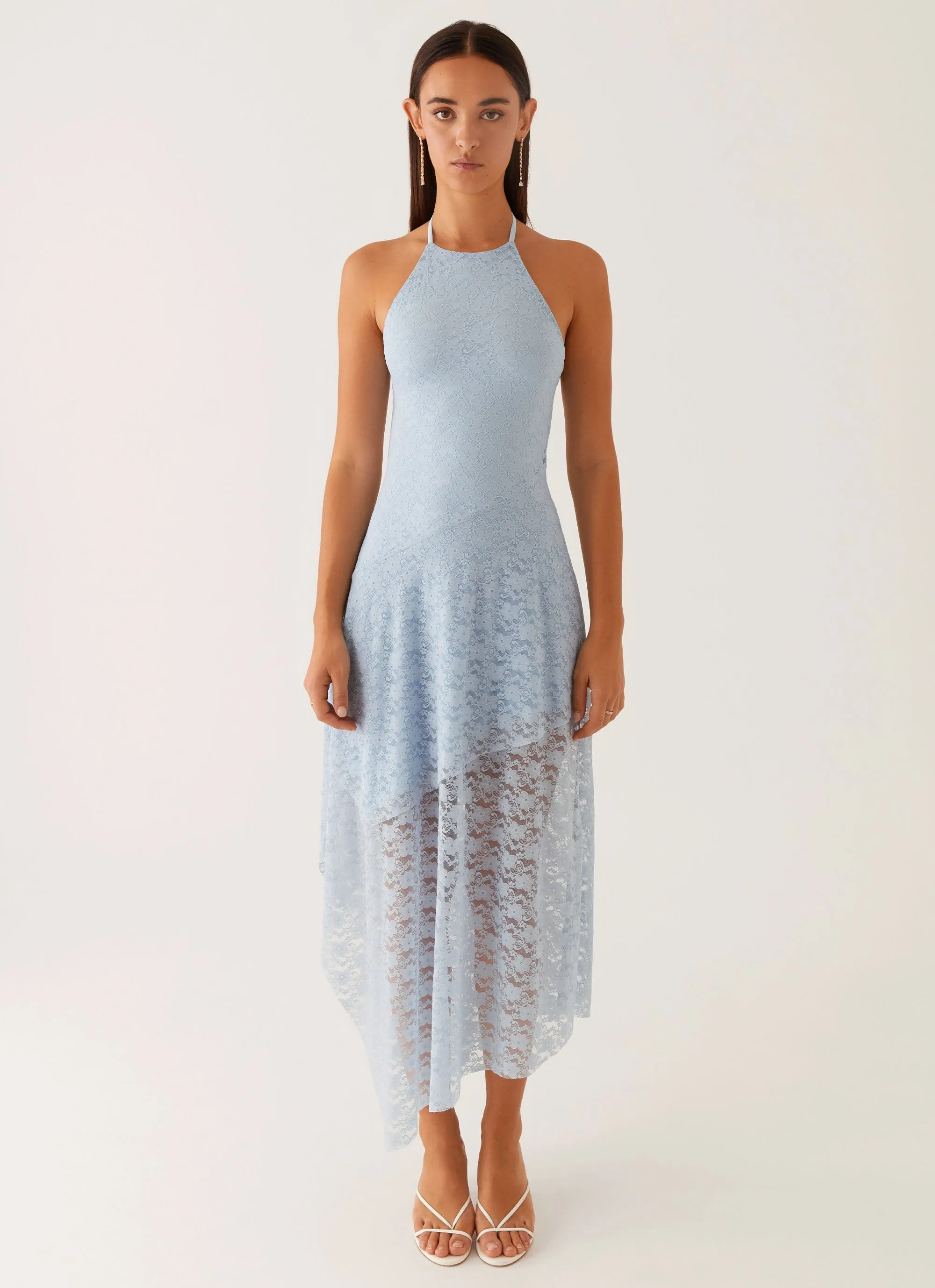 Lyndal Lace Midi Dress - Blue Timeless Piece