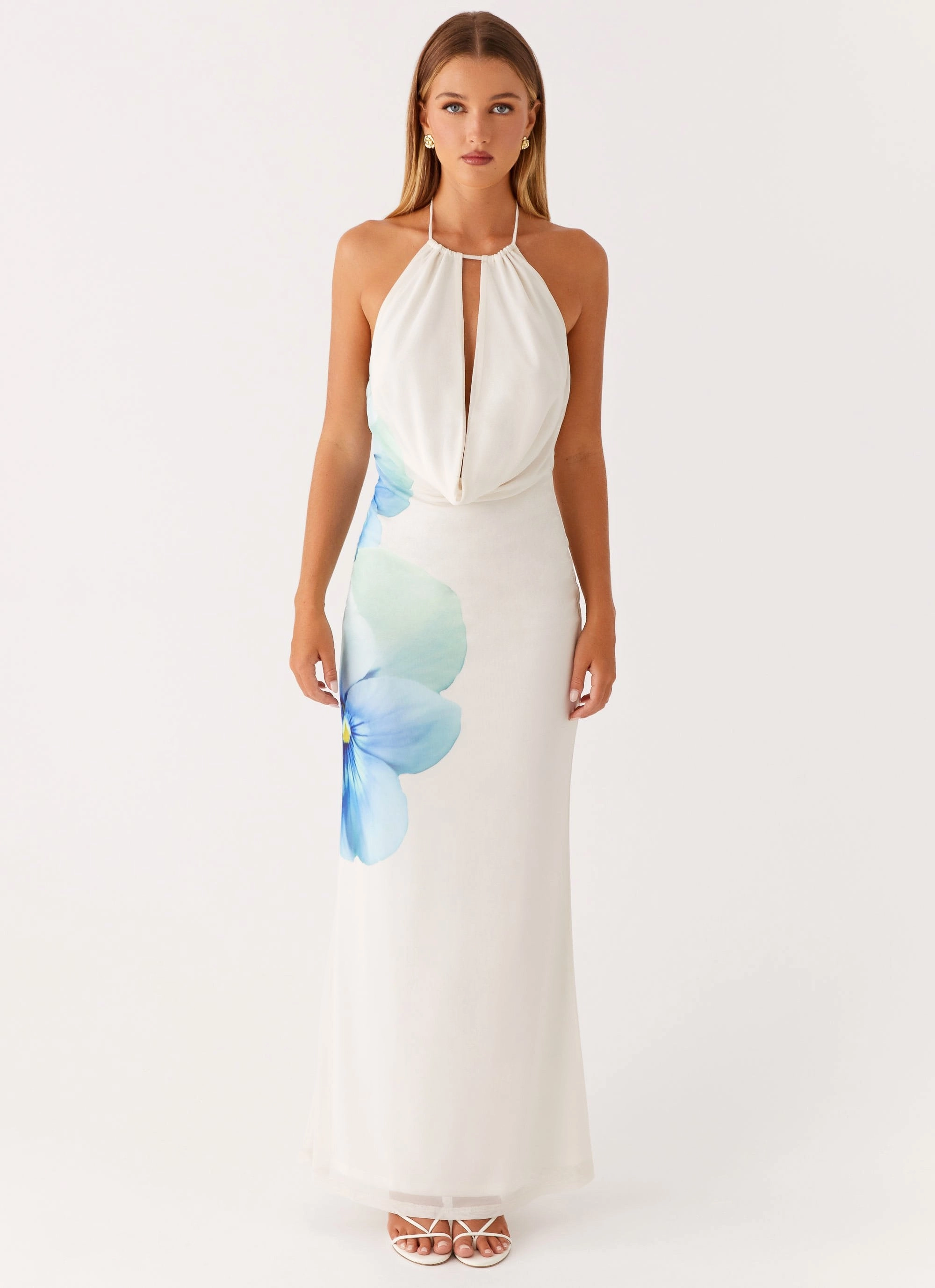 Solid-color Casual Core Elo Maxi Dress - Ivory