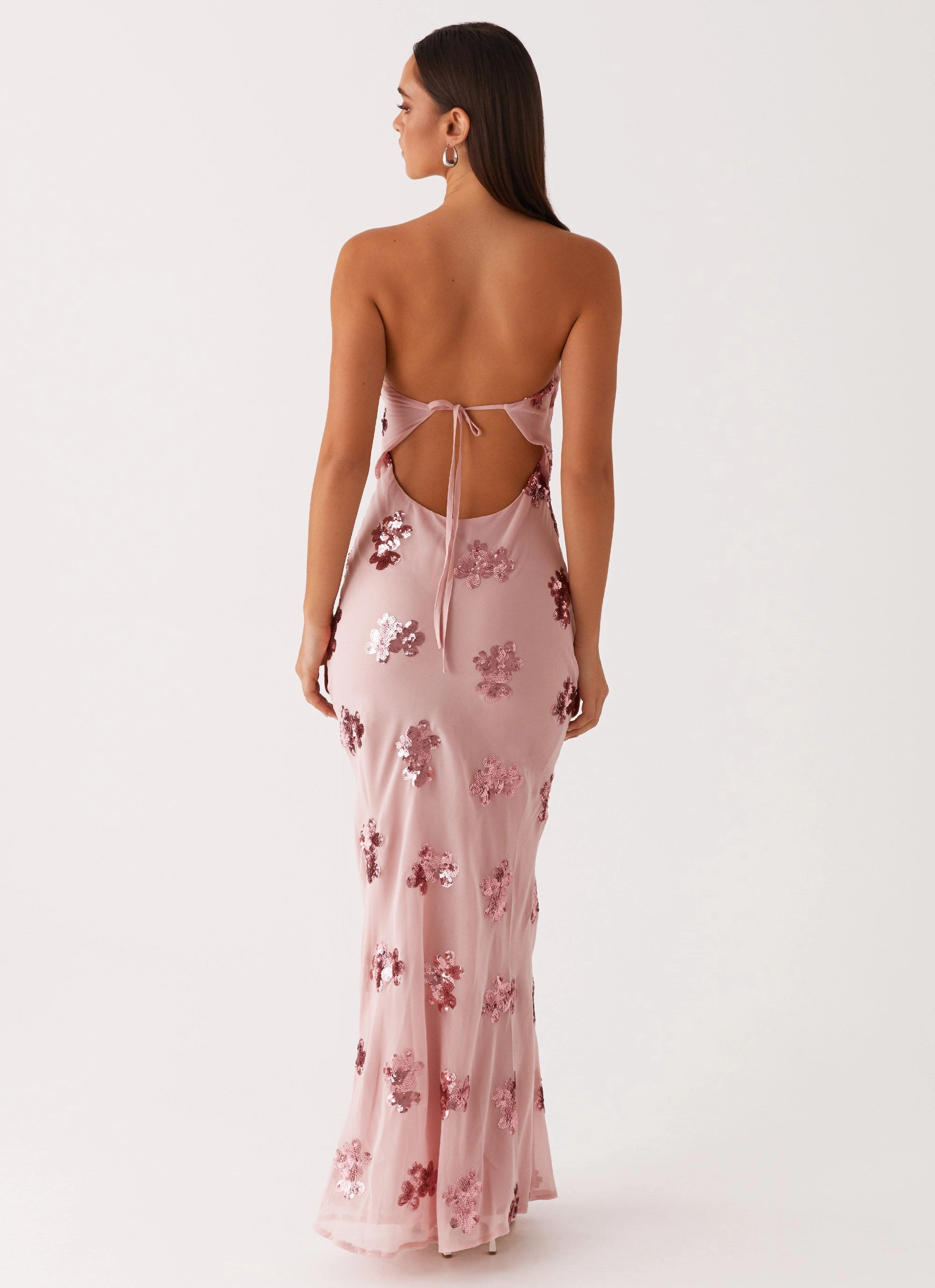 Sweet Escape Sequin Maxi Dress - Baby Pink Smooth-Lining
