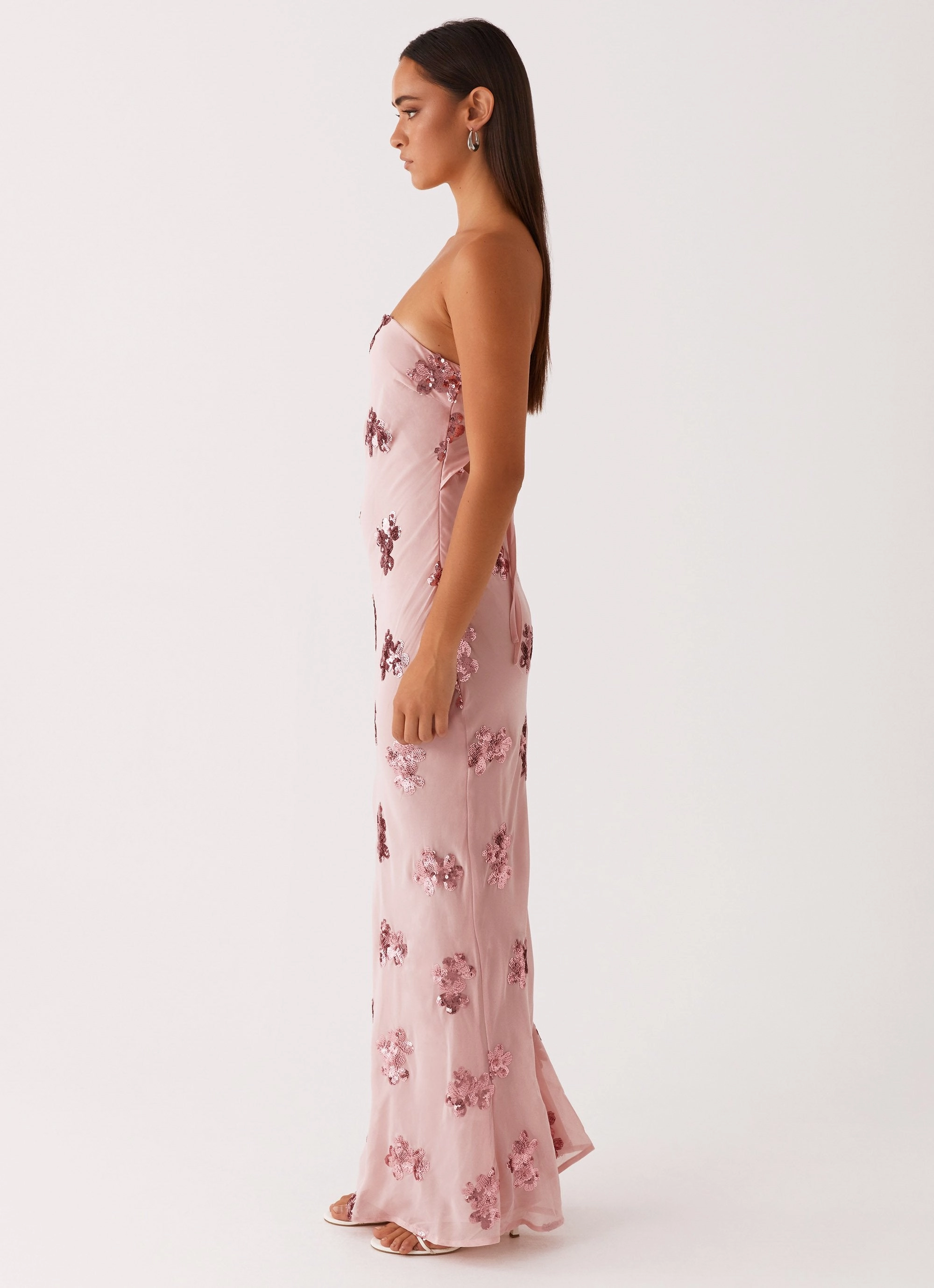 Sweet Escape Sequin Maxi Dress - Baby Pink Calm Silhouette Flexible Mood