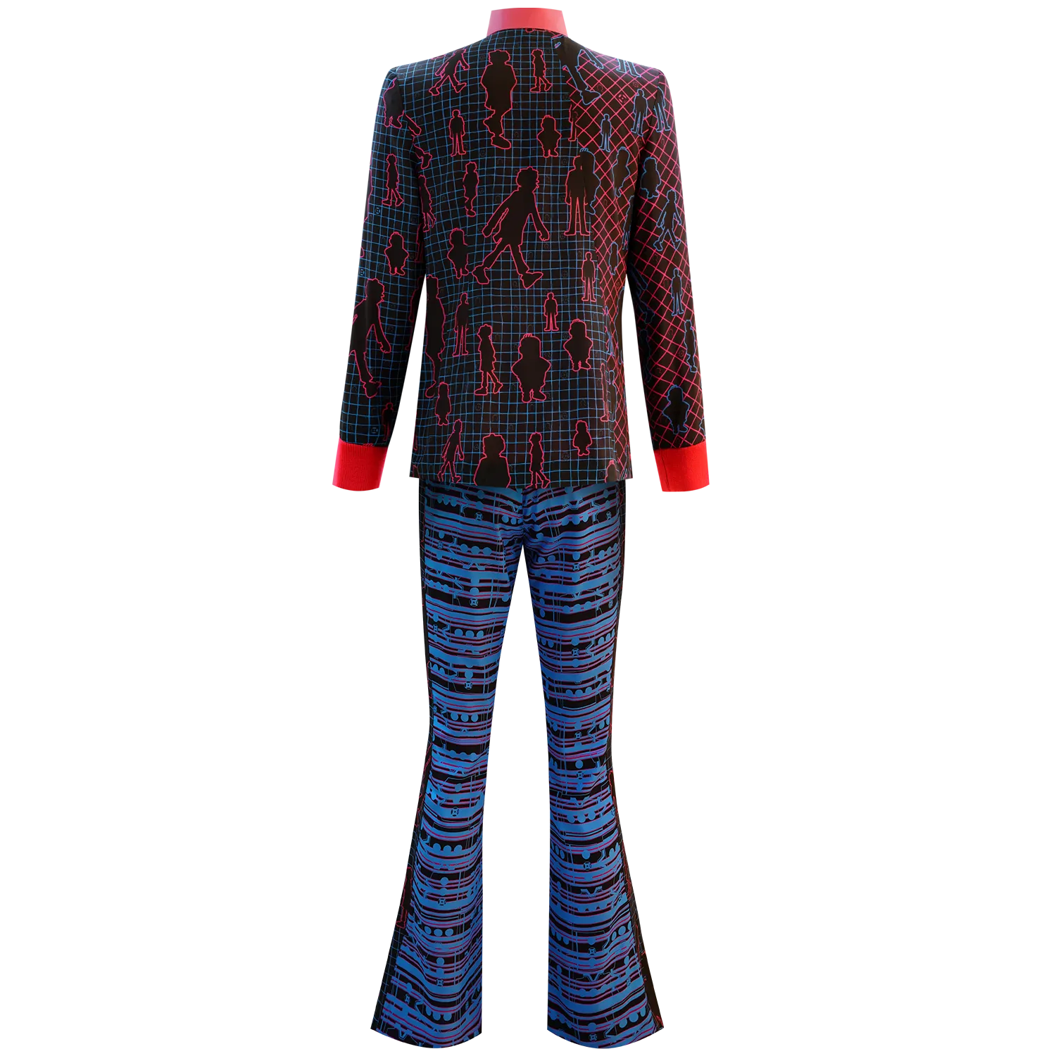 SPARKLE by KAREN CHAN x OLD MASTER Q【3 DOTS】Eco-Denim & Silk Bell Bottom Jeans (Regular Fit) (老夫子)