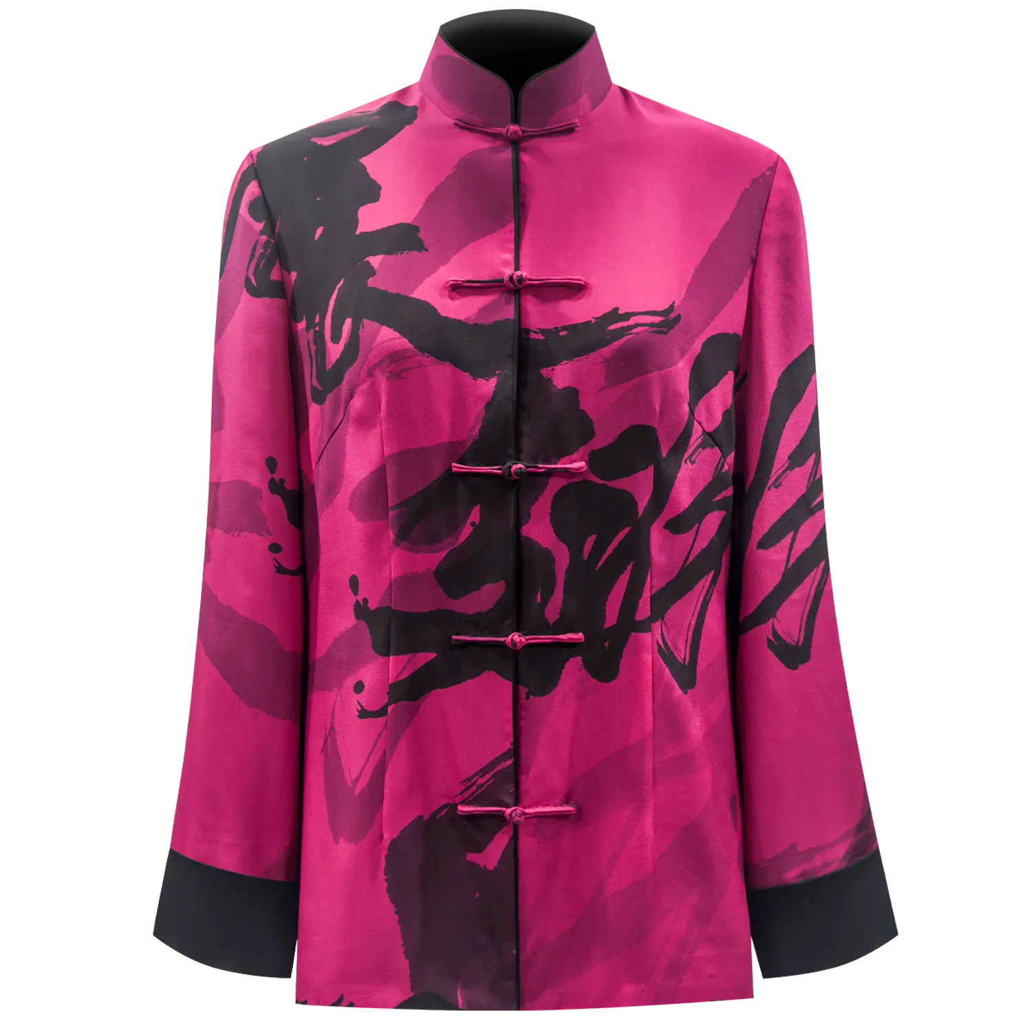 SPARKLE COLLECTION x HKMoA【CALLIGRAPHY IN RUNNING SCRIPT 2001】100% Silk Mini Tang Jacket / Kung Fu Jacket (展翅) (翟仕堯)