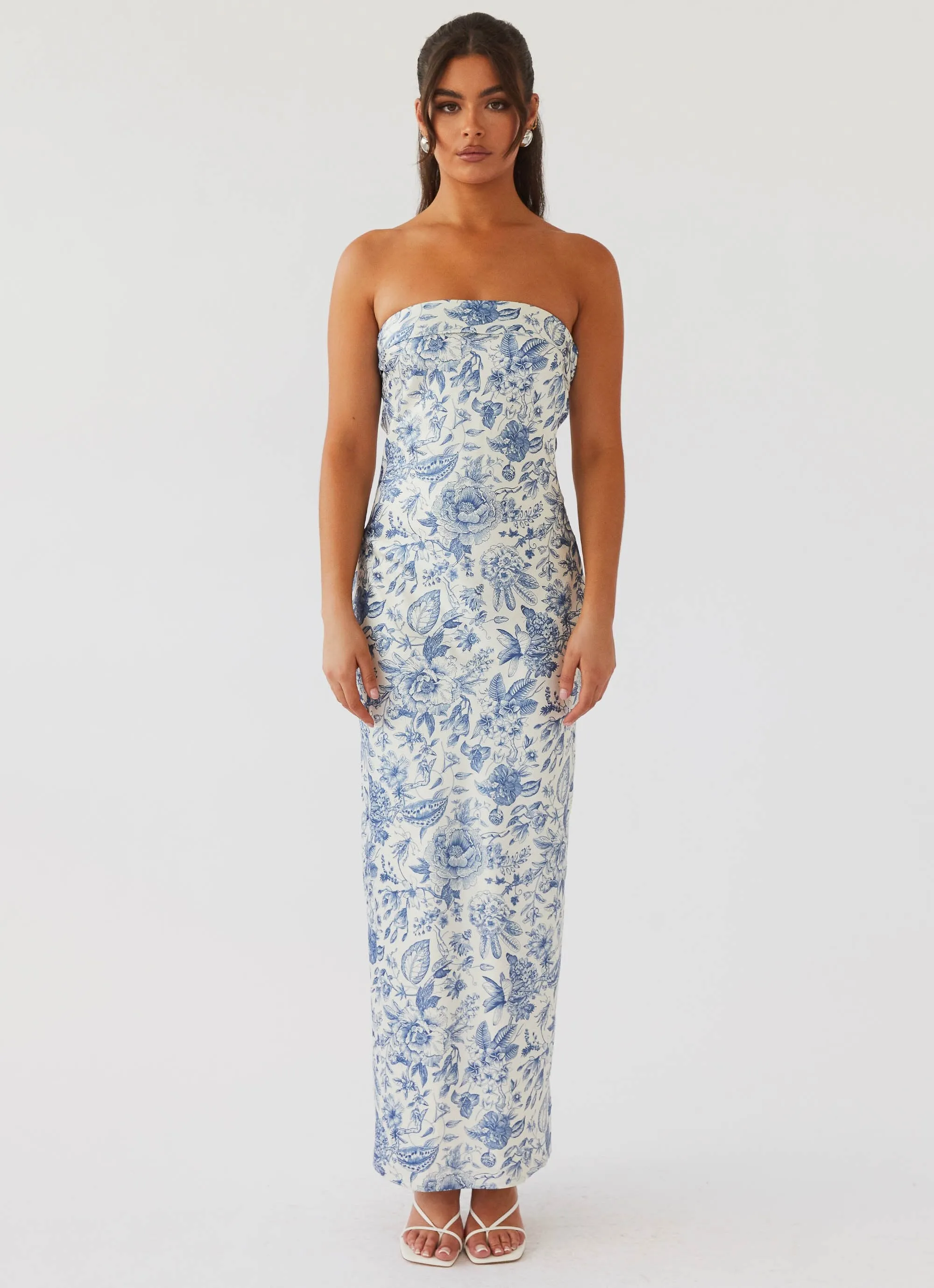 Young Edge soft elegance Summer Lover Maxi Dress - Blue Paisley